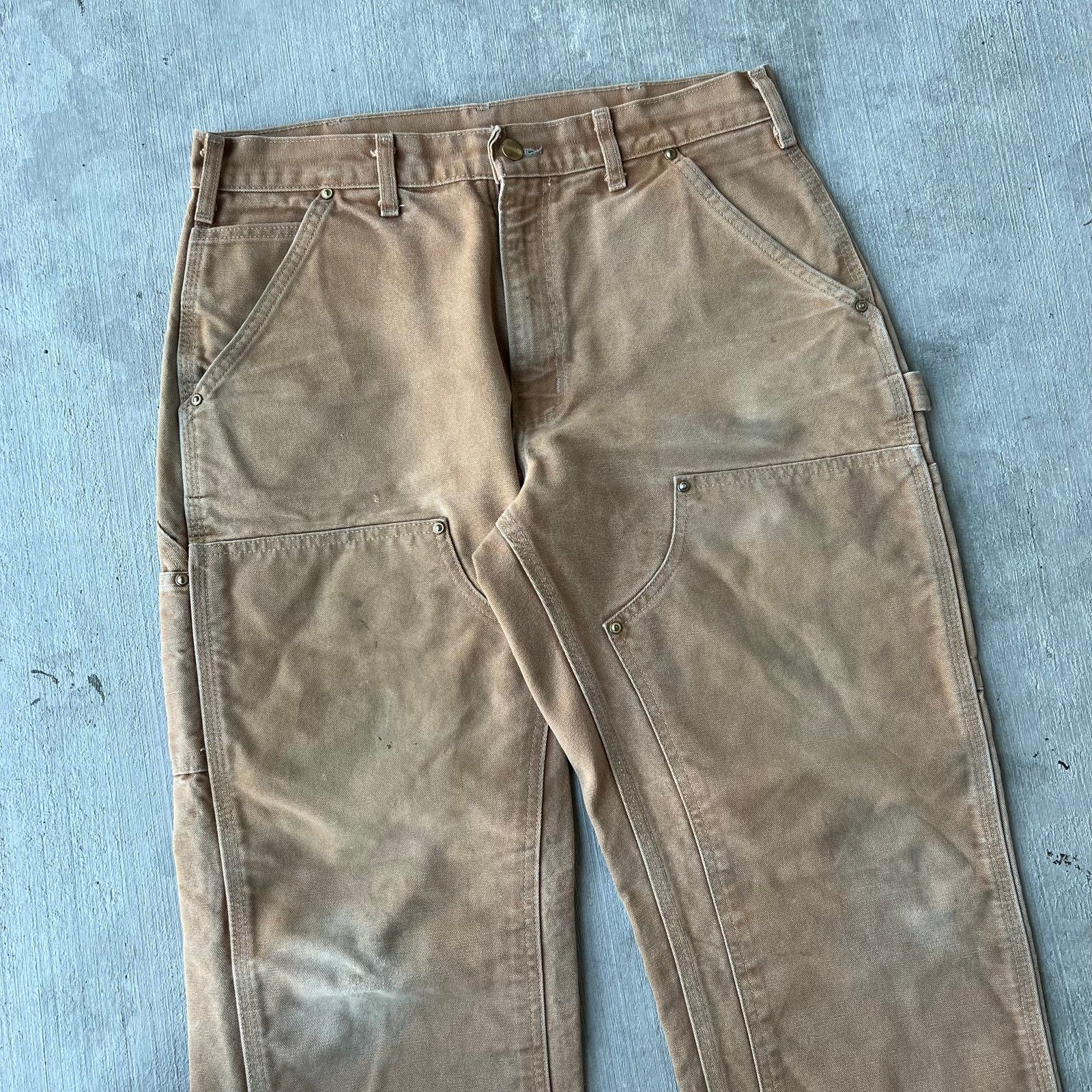 Carhartt × Vintage Carhartt brown double knee work wear carpenter pants Size US 32 / EU 48 - 2 Thumbnail