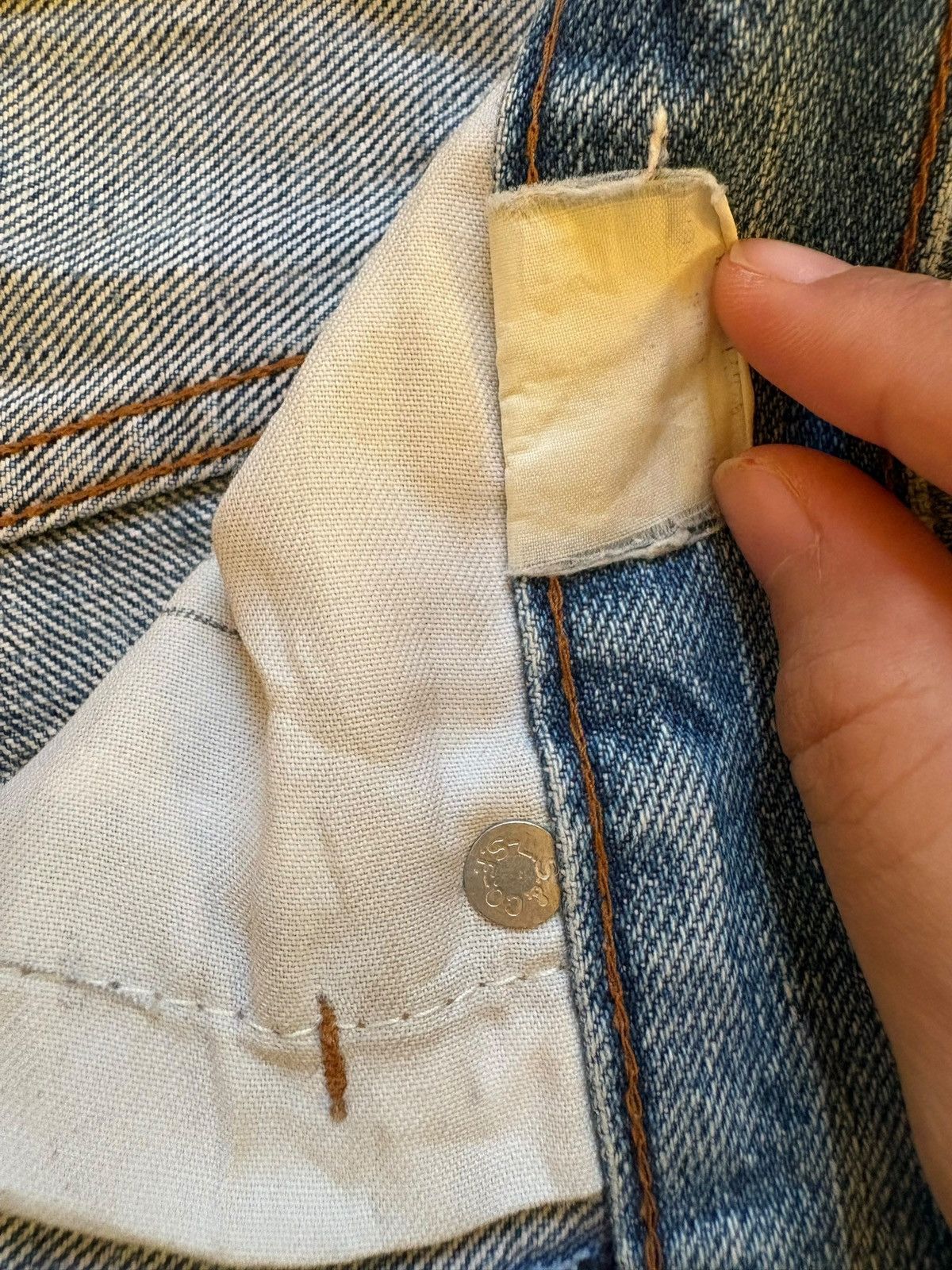 Levi's Vintage 90s Levis 502XX Big E Selvedge Patch Mud Wash Jeans Size US 29 - 12 Thumbnail