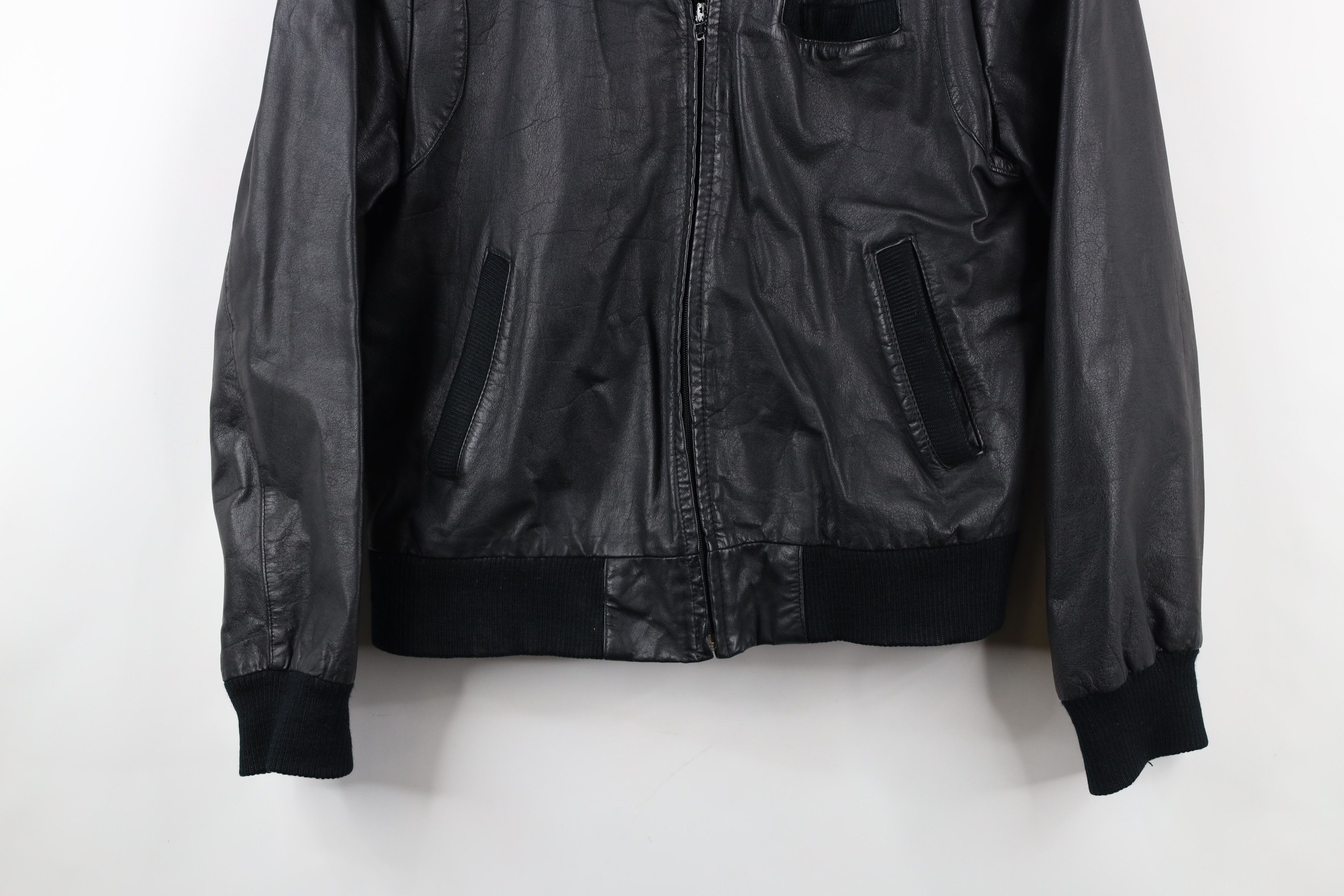 Vintage Vintage 80s 90s Streetwear Leather Cafe Racer Bomber Jacket Size US XXL / EU 58 / 5 - 3 Thumbnail