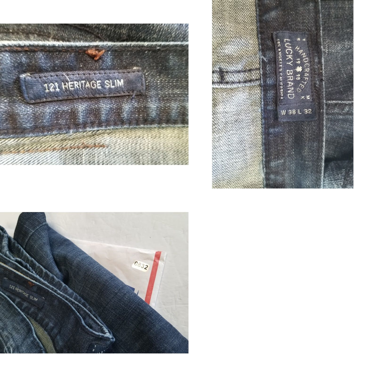 Lucky Brand LUCKY BRAND 121 Slim Fit Jeans Denim 38x32 Dark Wash Zip Fly Stretch Regular Men Jeans 98% Cotton 2% Elastane blue Size US 38 / EU 54 - 8 Thumbnail