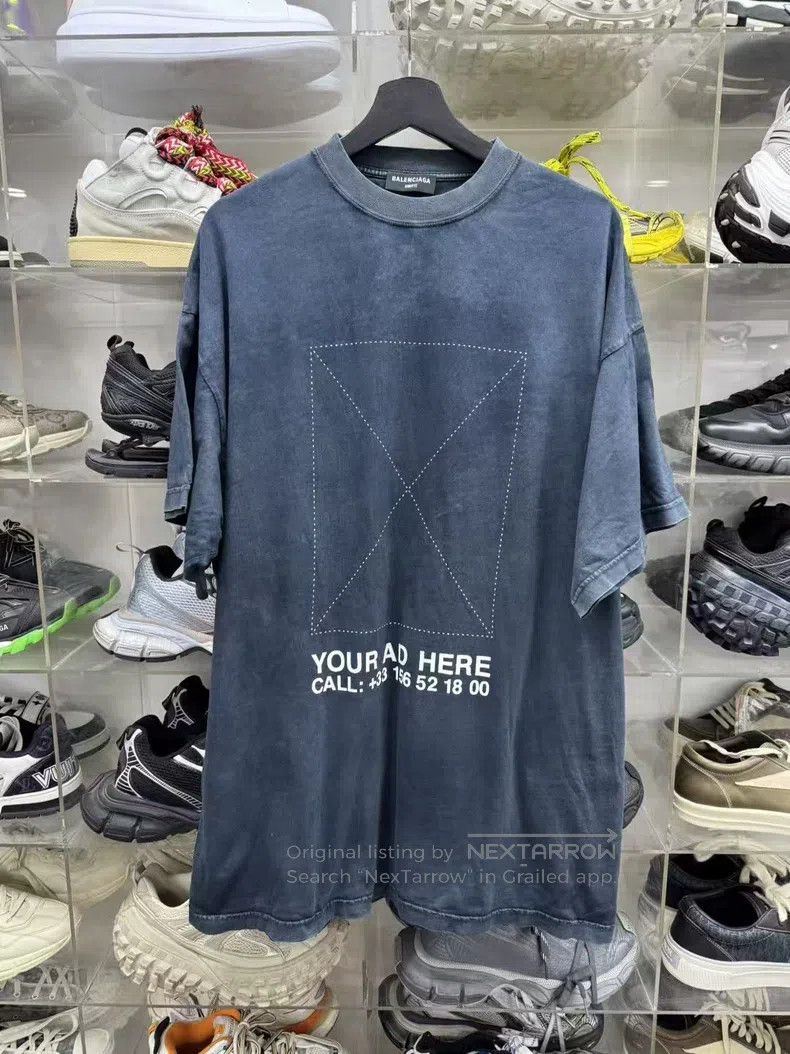 Balenciaga Balenciaga Grey T-shirt Size US L / EU 52-54 / 3 - 1 Thumbnail