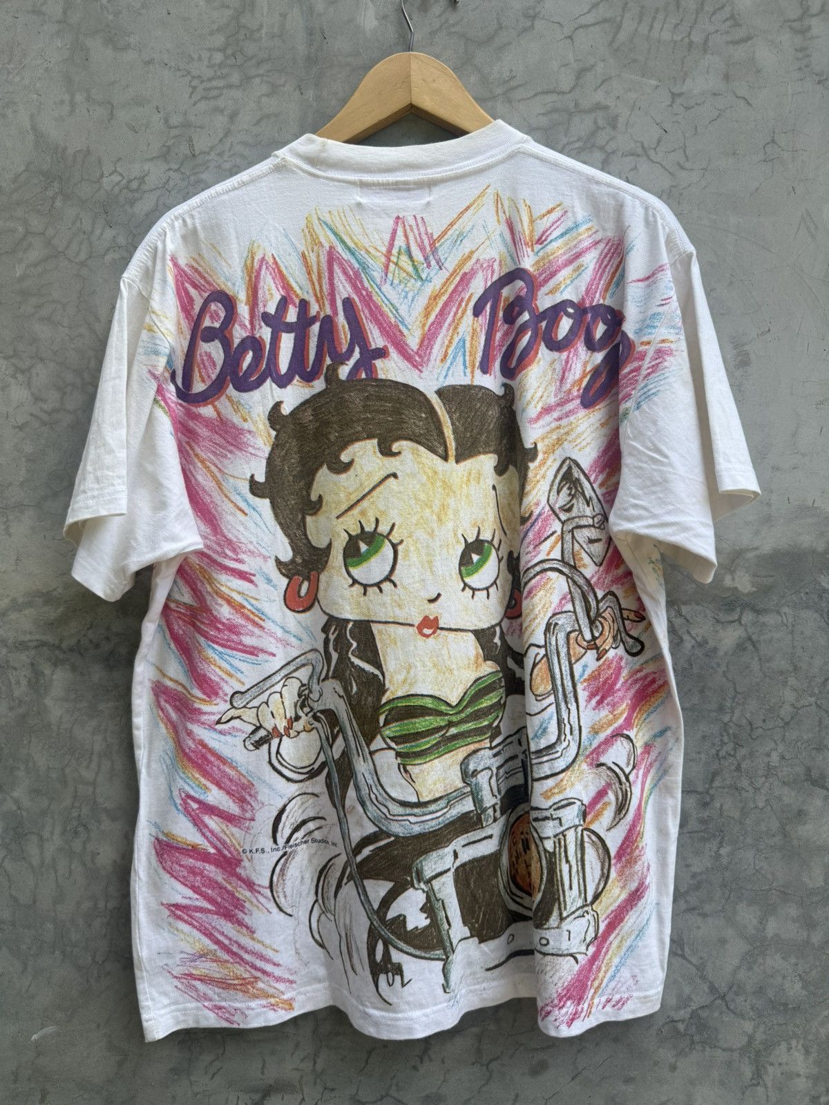 Vintage Vintage 90s betty boop aop tee Size US L / EU 52-54 / 3 - 2 Thumbnail