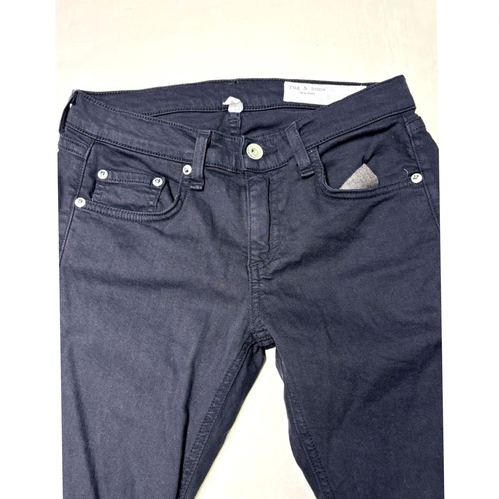 Rag & Bone VINTAGE Rag & Bone Black Skinny Jeans Womens 24 AGED BLACK W16900337 Cotton Blend Size 42" / US 20 - 2 Thumbnail