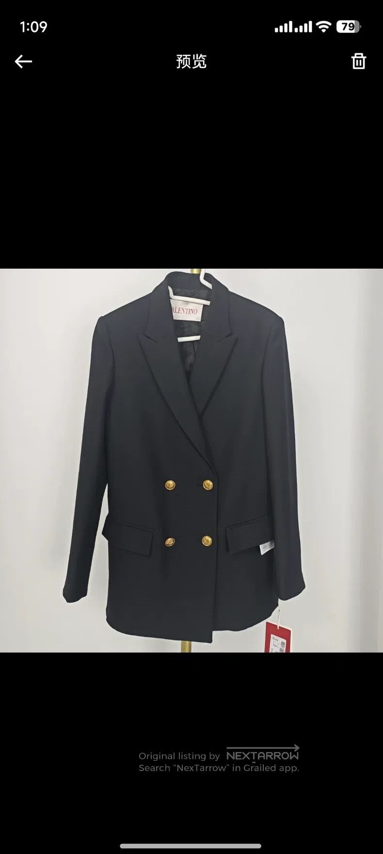 Valentino Valentino Black double-breasted blazer Size XS / US 0-2 / IT 36-38 - 1 Thumbnail