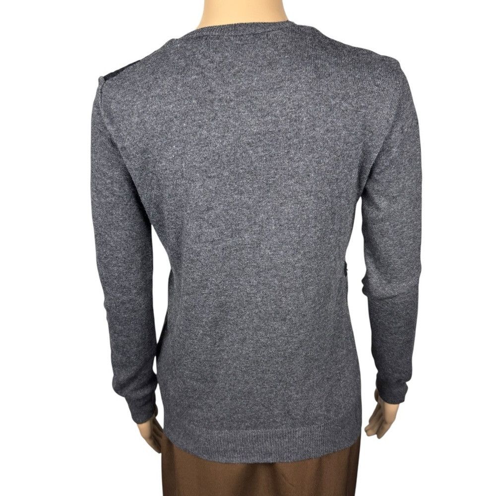 Zara NWT New Zara Knit Grey With Black Lace Angora Blend Sweater Size M / US 6-8 / IT 42-44 - 3 Thumbnail