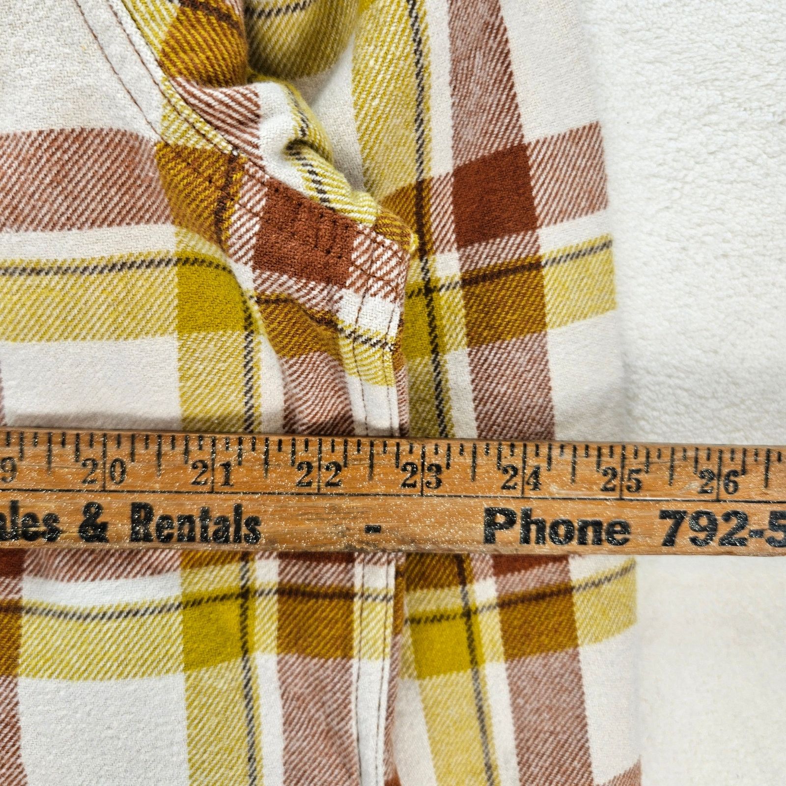 Prana PRANA WOMEN'S XL GOLDEN CANYON FLANNEL SWEET CREAM PLAID Size XL / US 12-14 / IT 48-50 - 4 Thumbnail