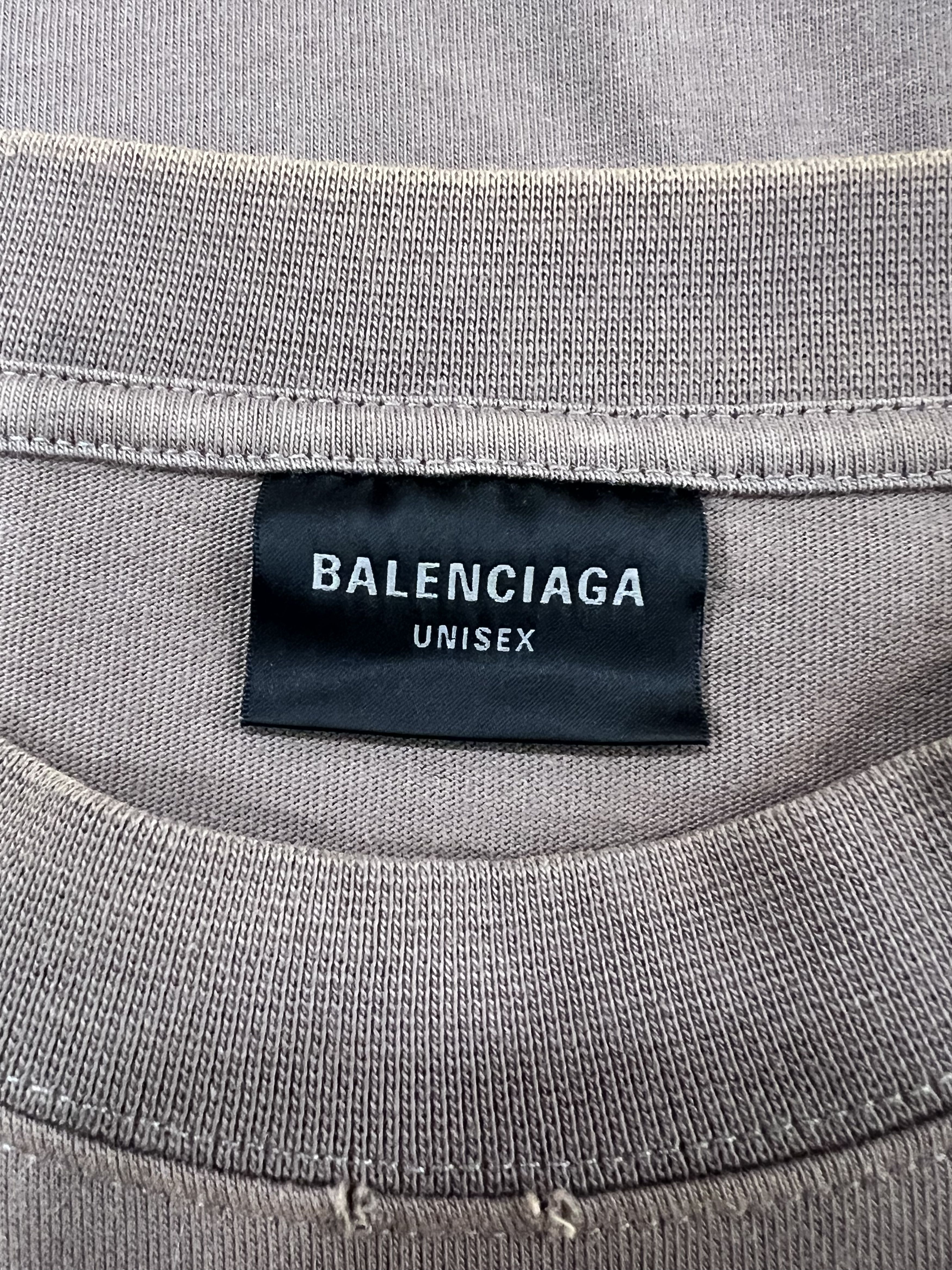 Balenciaga Balenciaga Taupe Brown Logo Long Sleeve T-Shirt Size US S / EU 44-46 / 1 - 3 Thumbnail