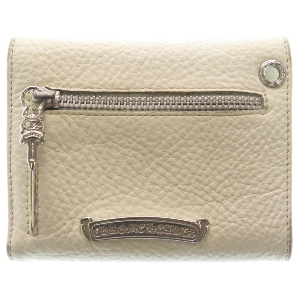 Chrome Hearts Chrome Hearts Wave Mini Leather Wallet White Size ONE SIZE - 2 Thumbnail