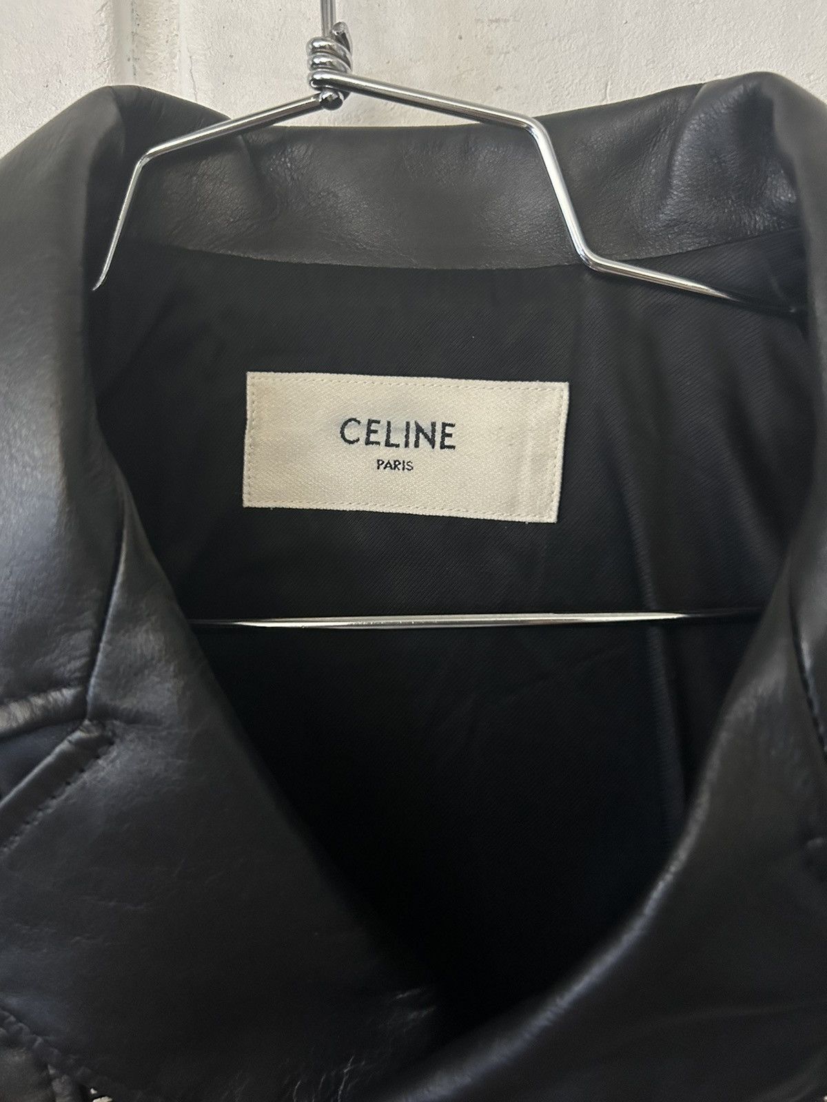 Celine Celine FW19 Two Tone Padded Biker Leather Jacket (sz50) Size US M / EU 48-50 / 2 - 3 Thumbnail