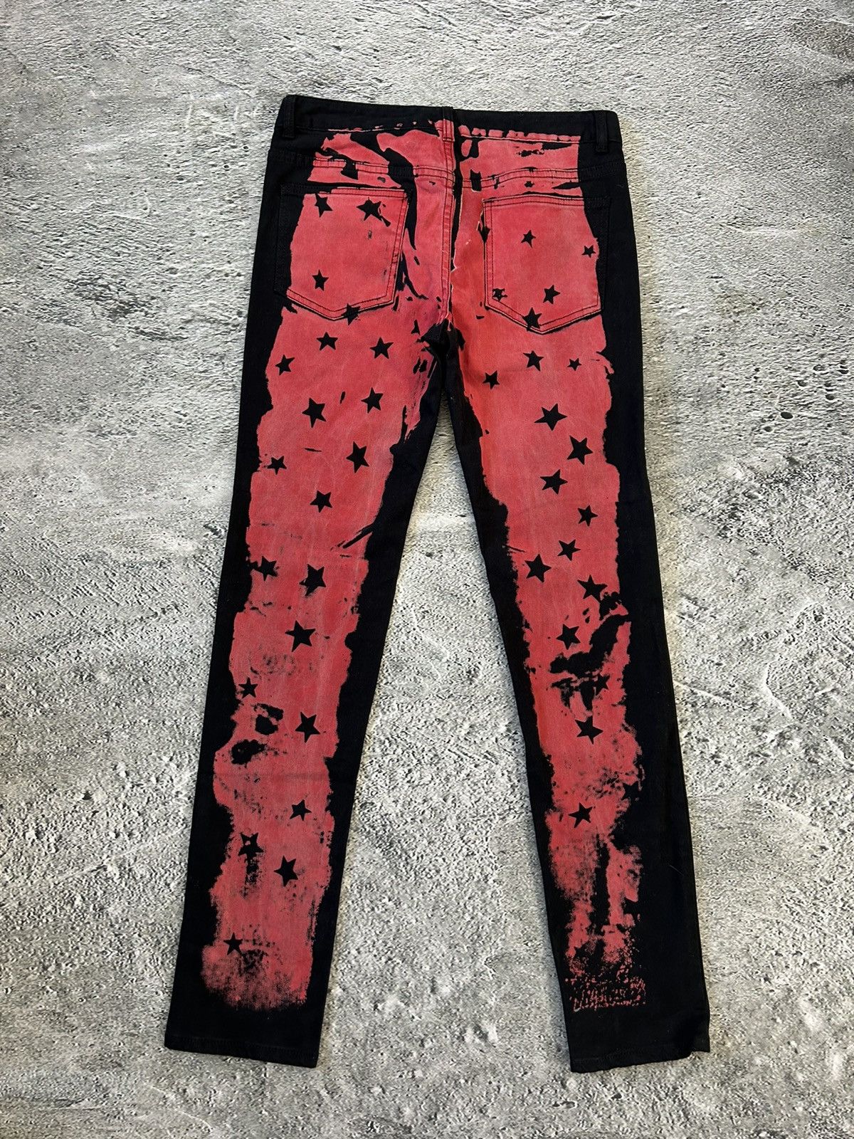 Other Y2K jeans black red slim stars Size US 30 / EU 46 - 7 Thumbnail