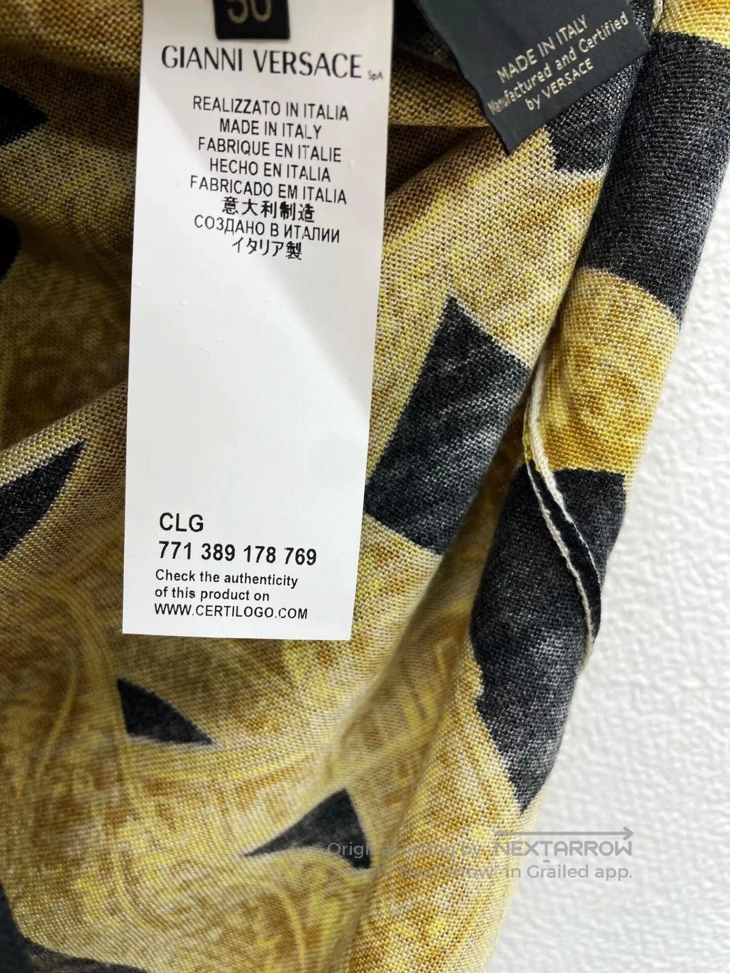 Versace versace wool sweater with bold pattern. Size US S / EU 44-46 / 1 - 6 Thumbnail