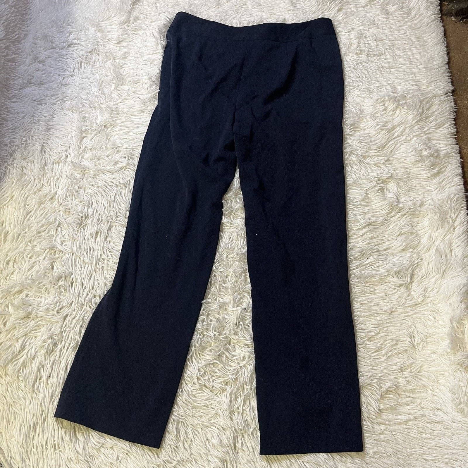 Other Style&Co Womens Navy Blue Dress Pants 12P Polyester Blend Size 34" / US 12 / IT 48 - 3 Thumbnail
