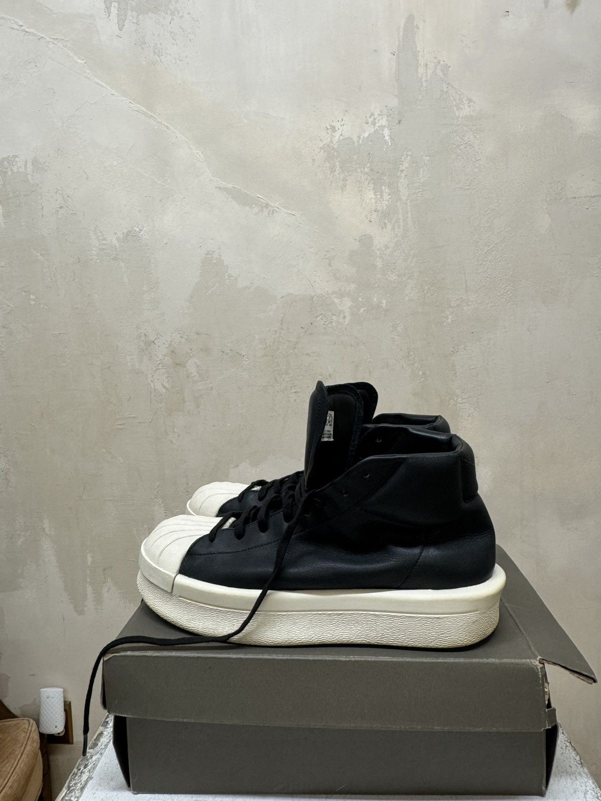 RARE AW17 MASTODON PRO RICK OWENS ADIDAS BLACK MILK SNEAKERS