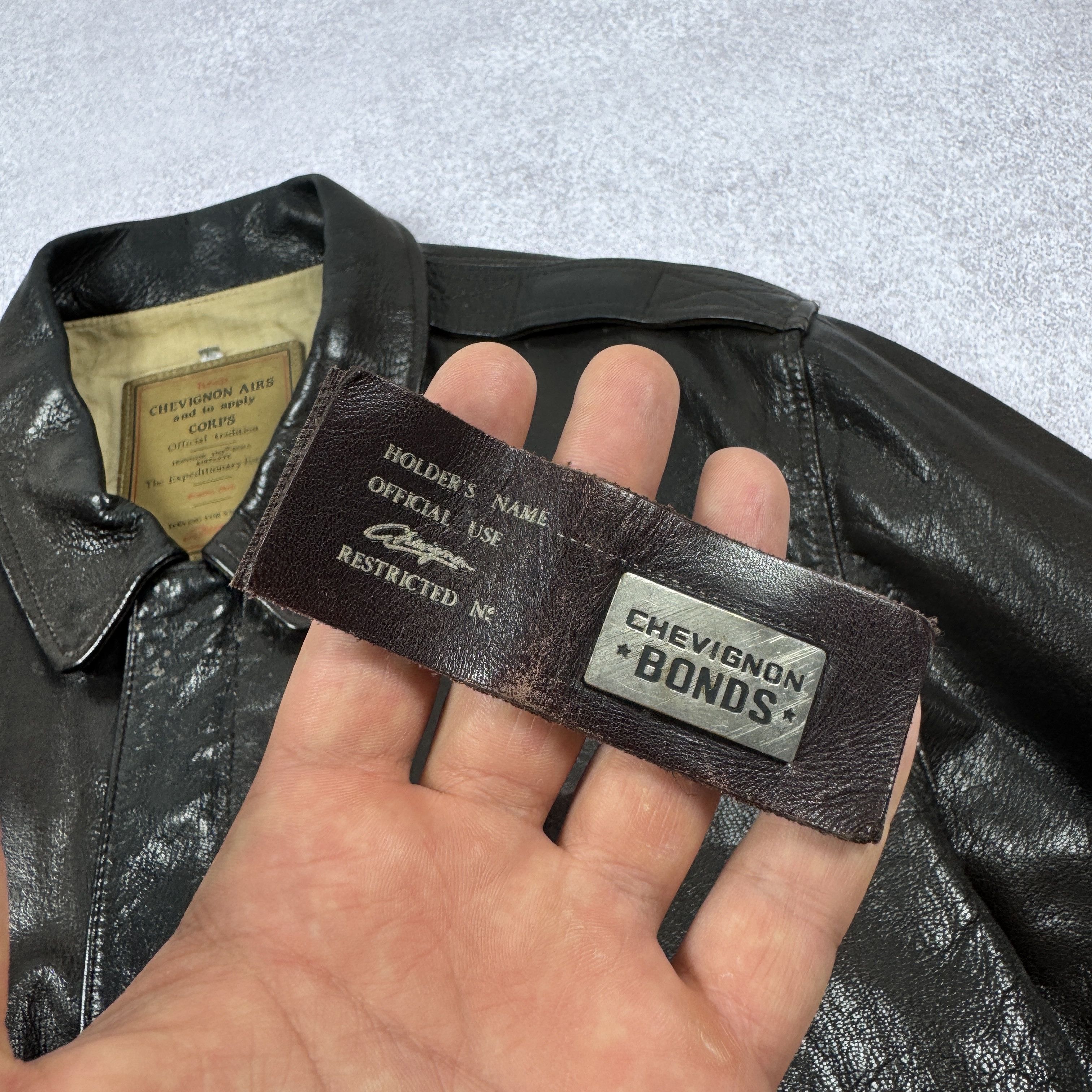 Aviator Nation × Chevignon VINTAGE CHEVIGNON AIRS AVIATOR FLYING LEATHER JACKET SIZE XL Size US XL / EU 56 / 4 - 7 Thumbnail