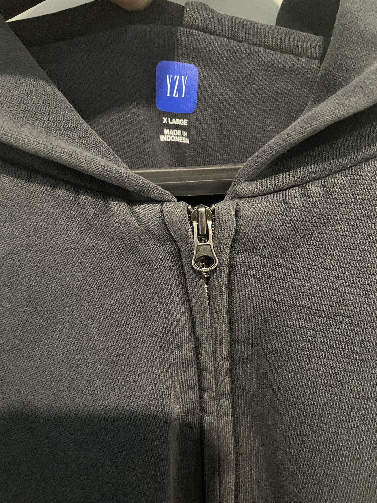 Balenciaga × Gap × Yeezy Yeezy Gap Zip Up Hoodie Poetic Black XL Size US XL / EU 56 / 4 - 4 Thumbnail