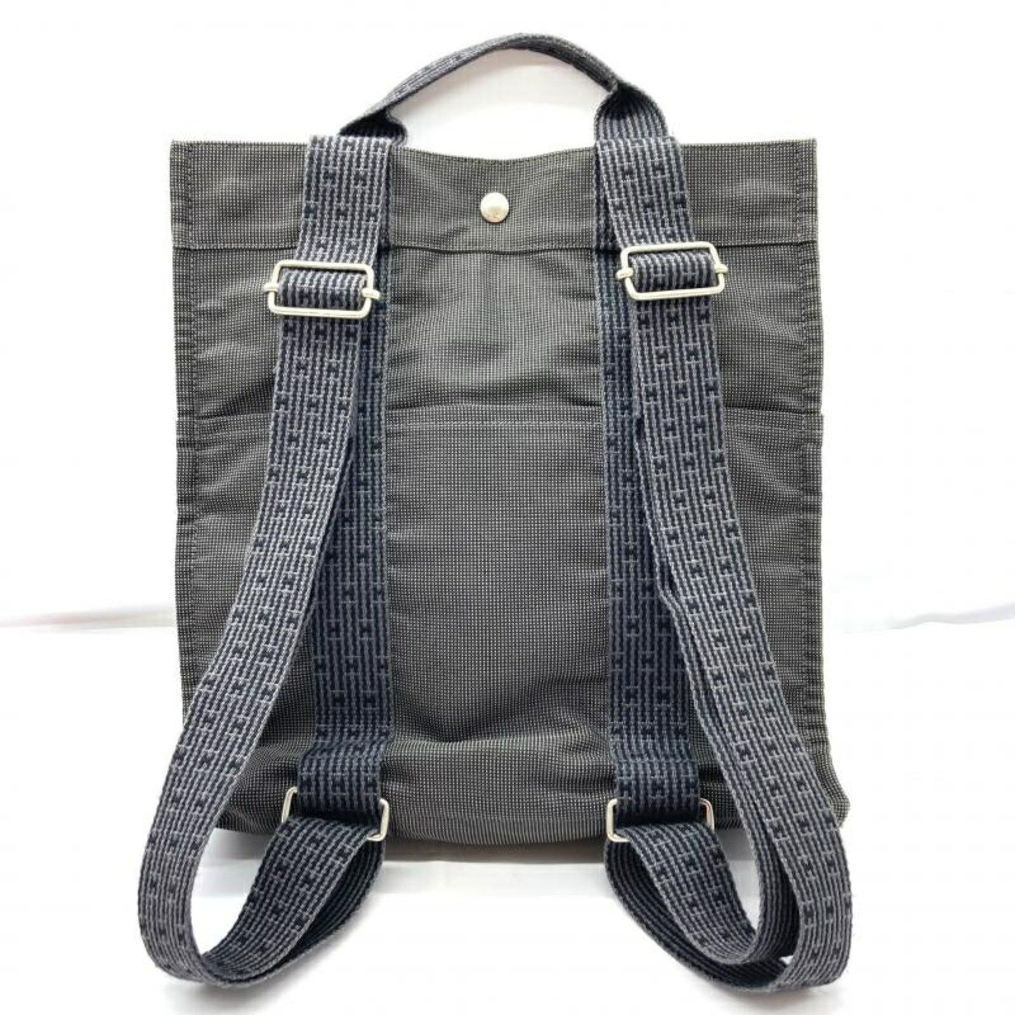 image of Hermes Air Line Ad Mm Backpack Hermes Black X Grey Tote Handbag, Women's