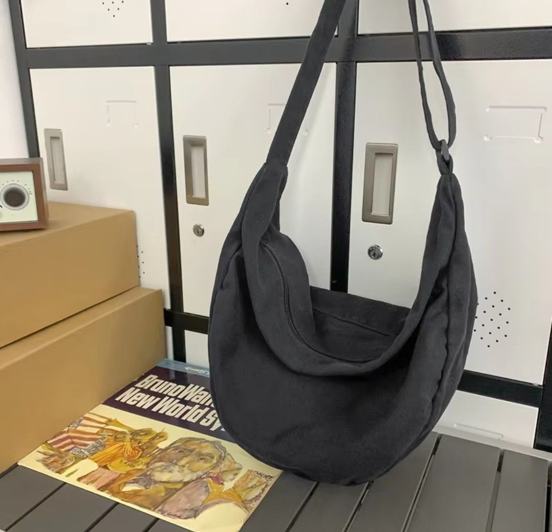 Japanese Brand × Vintage 90s Shopping retro big compartment canvas crossbody bag Size ONE SIZE - 2 Thumbnail