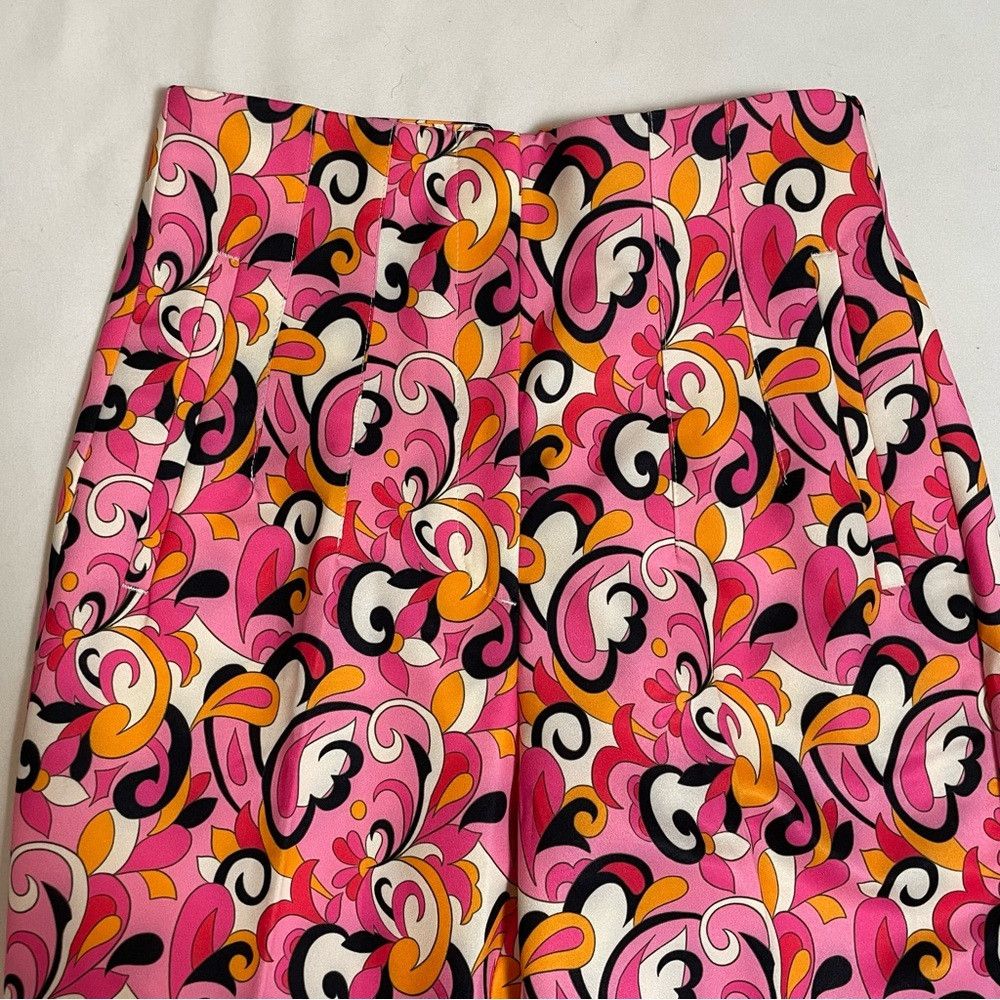 Zara NWT New ZARA High Rise Paisley Floral Print Pants Size S Size 28" / US 6 / IT 42 - 5 Thumbnail