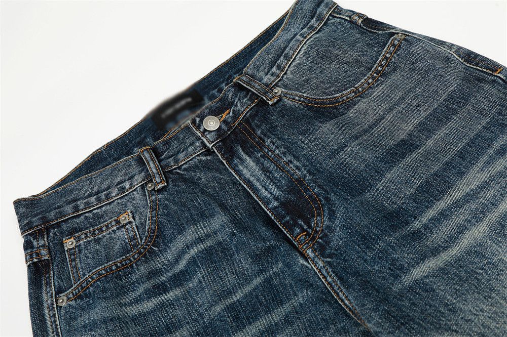 Jean Street-style retro punk distressed loose washed jeans Size US 32 / EU 48 - 3 Thumbnail
