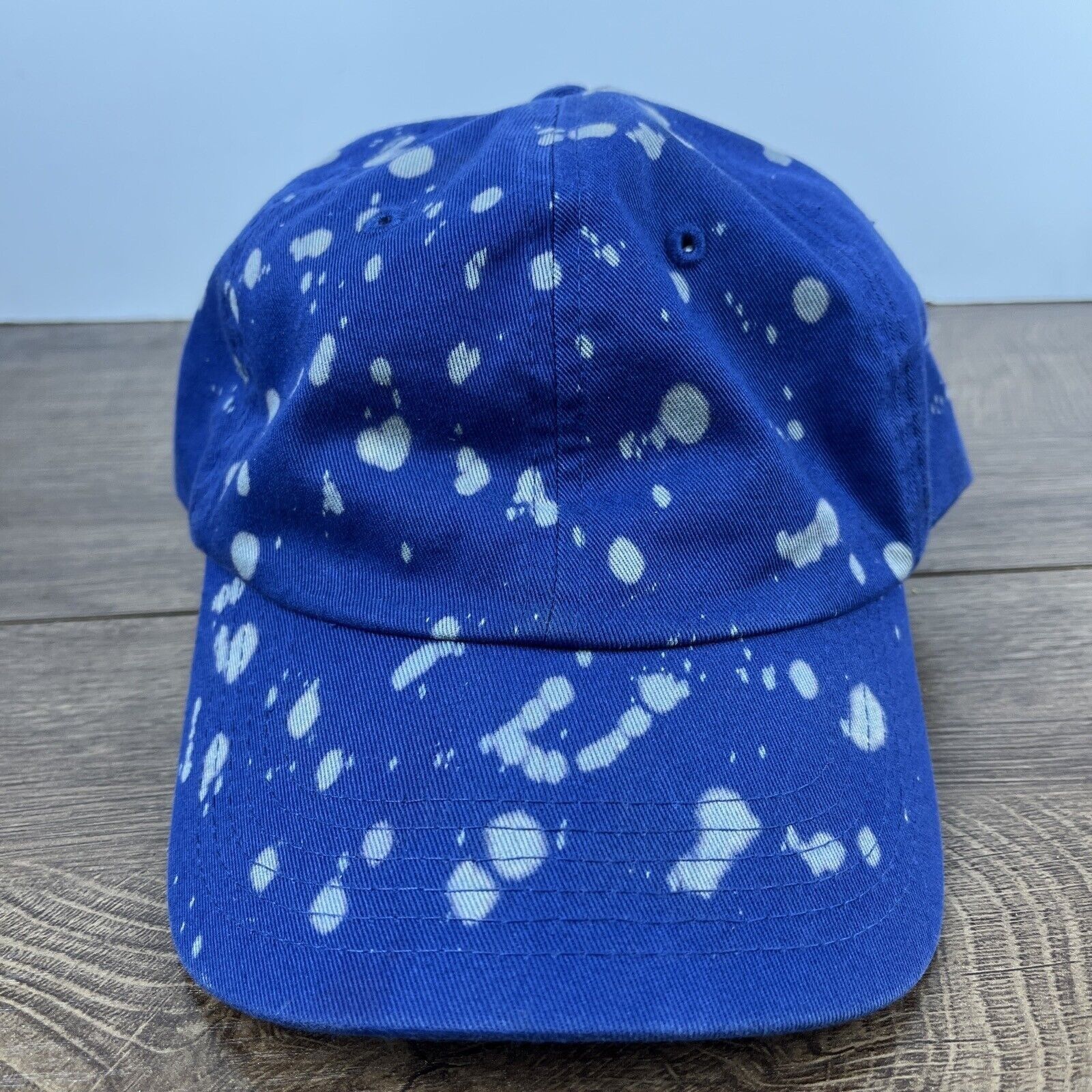 Other Bleached Blue Hat Adjustable Adult Size Hat Blue Cap Size ONE SIZE - 1 Thumbnail