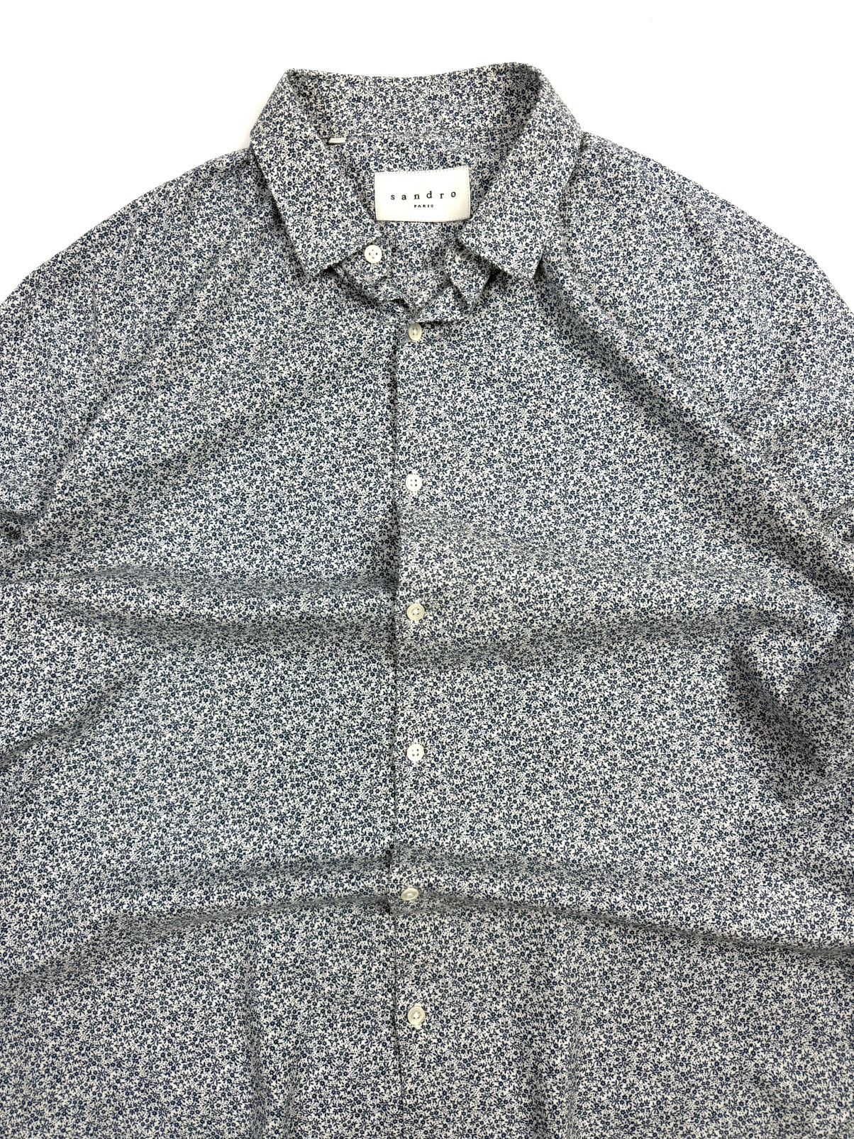 Sandro Rare Sandro Paris Luxury Cotton Button-Up Shirt Floral Print Size US L / EU 52-54 / 3 - 11 Thumbnail