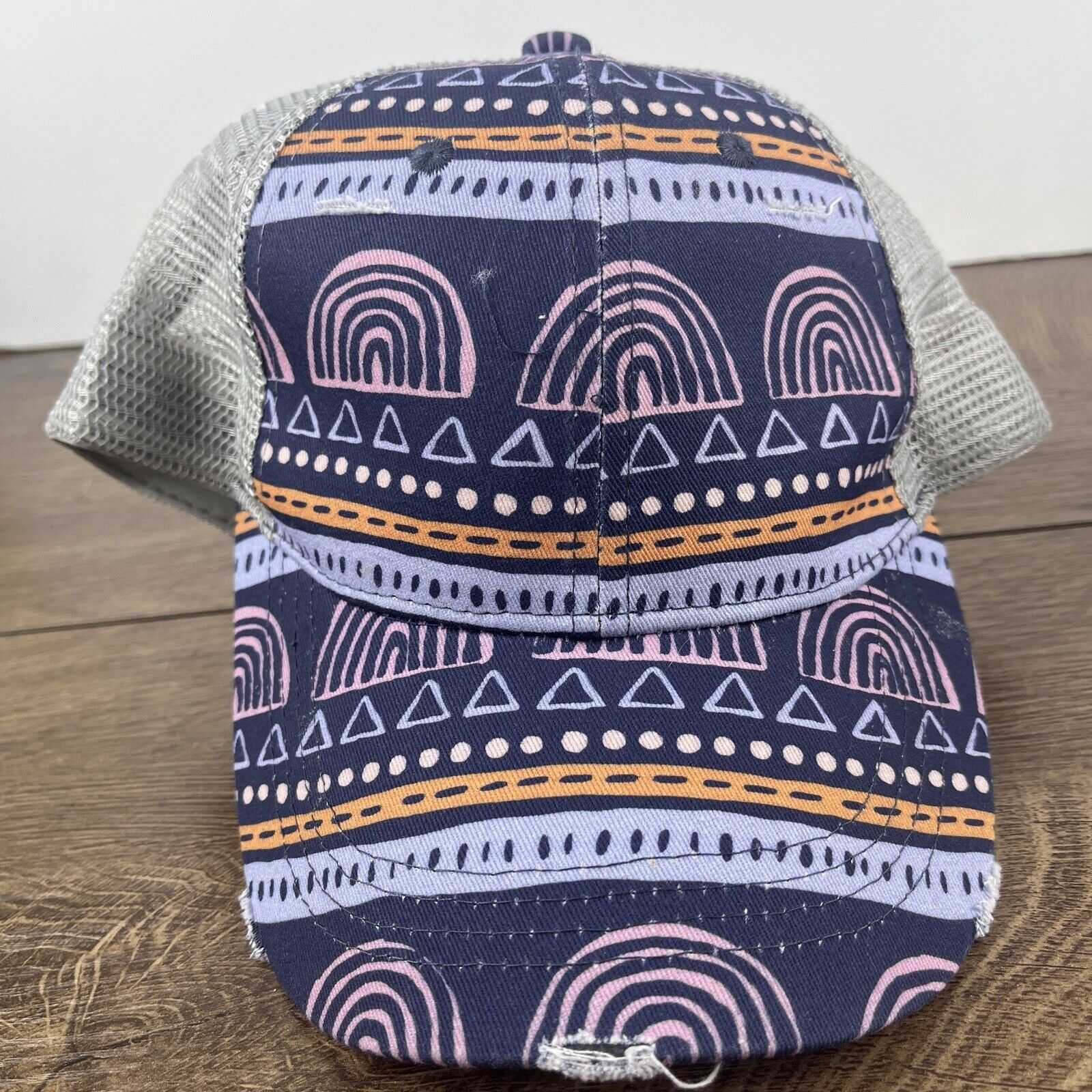 Other Blue Creative Hatr Rainbow Pyramid Blue Hat Adjustable Adult Size ONE SIZE - 3 Thumbnail