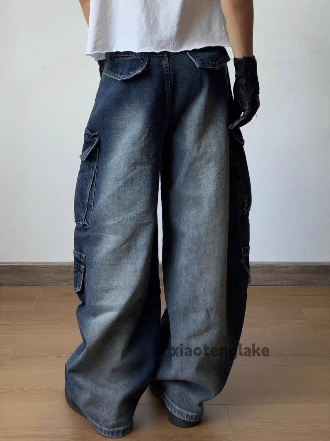 Jean xtl utility loose baggy skate hiphop faded cargo jeans Size US 30 / EU 46 - 5 Thumbnail
