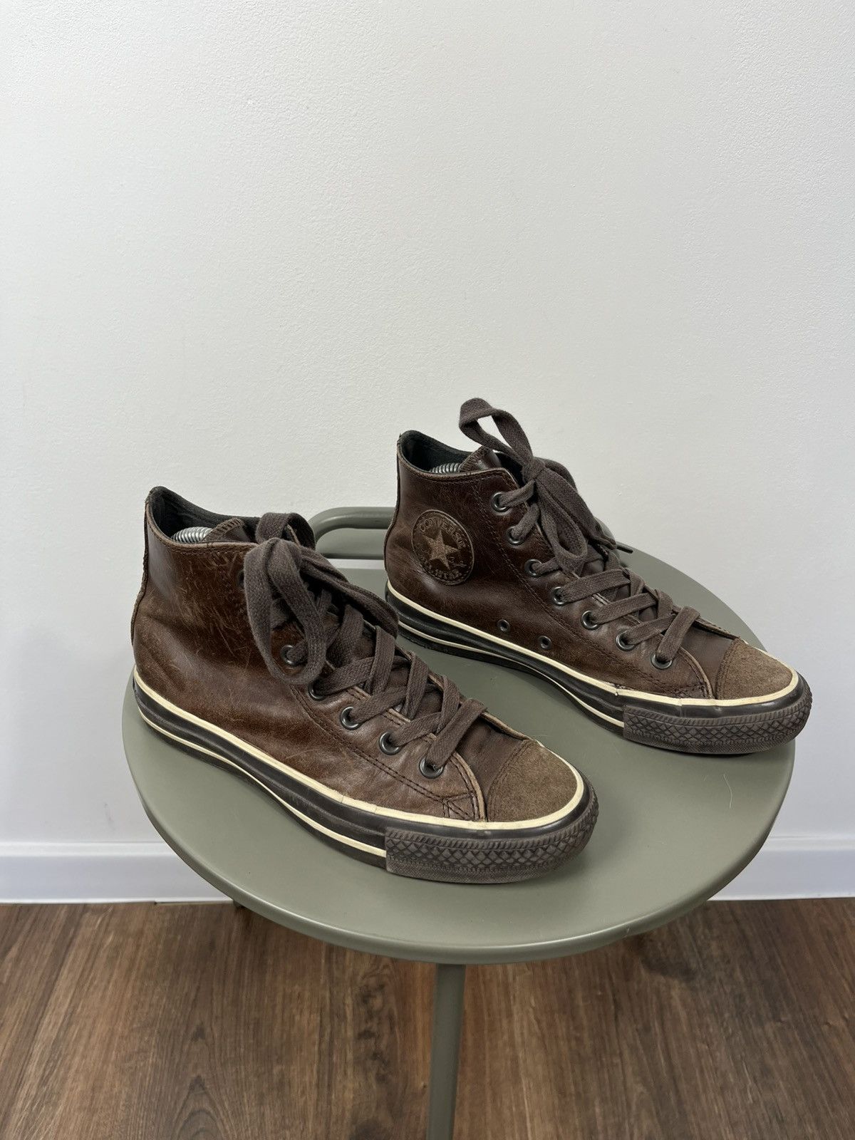 Converse Vintage Converse All Star Leather High Top Sneakers EU 38 Size US 7.5 / IT 37.5 - 1 Thumbnail