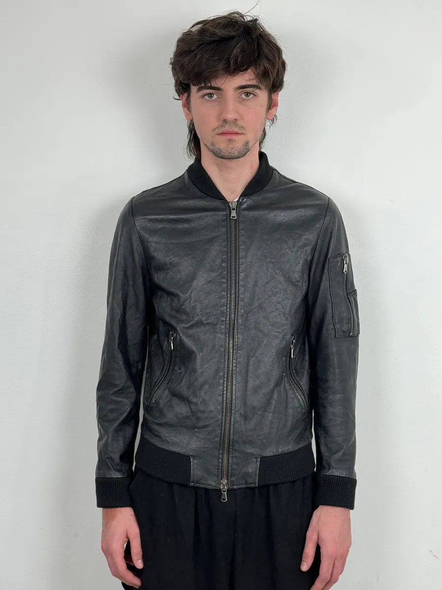 Daniele Alessandrini Daniele Alessandrini Black Bomber Leather Jacket Size US S / EU 44-46 / 1 - 2 Thumbnail