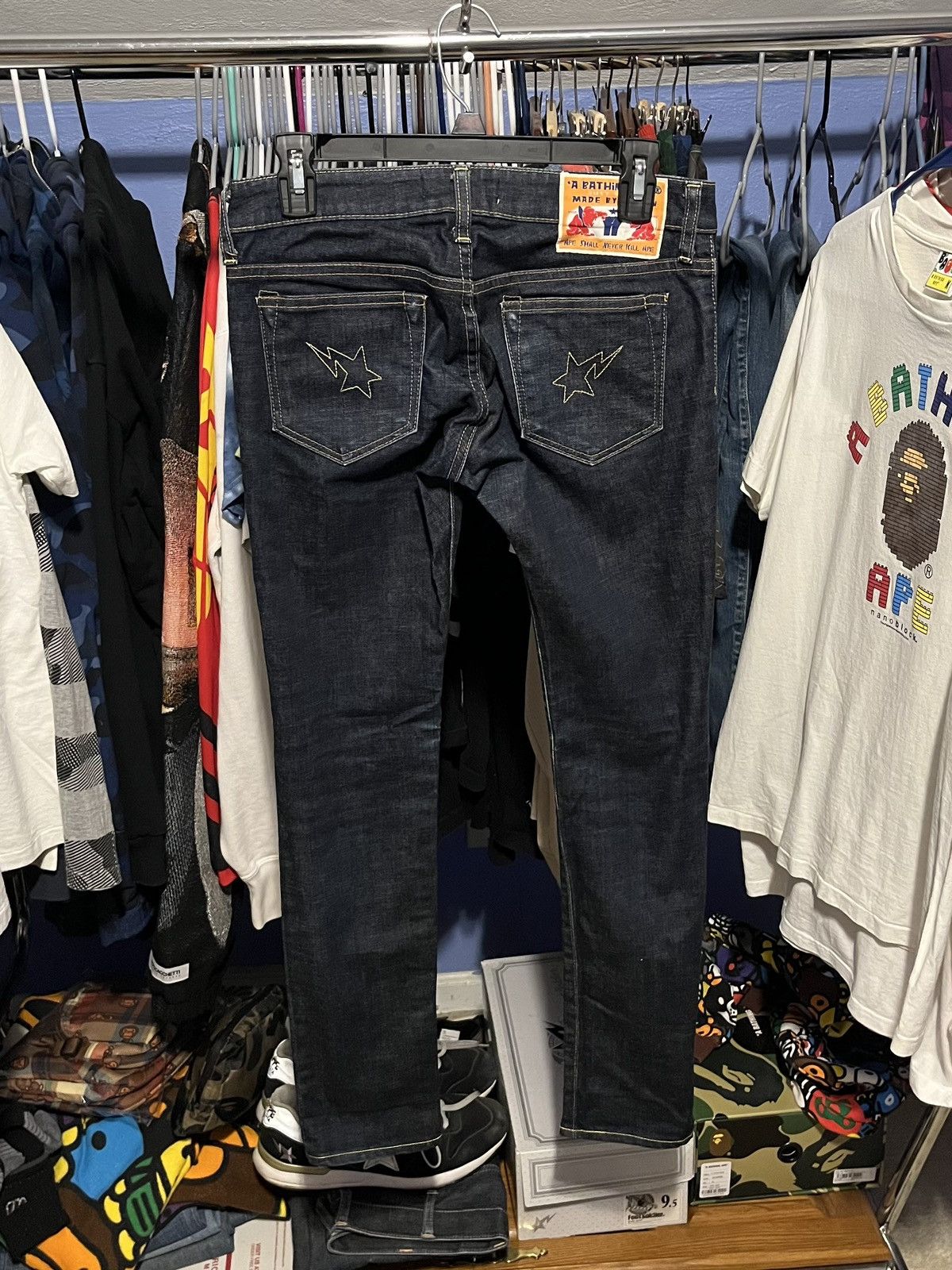 Bape Bapesta Denim Size 30" / US 8 / IT 44 - 1 Thumbnail