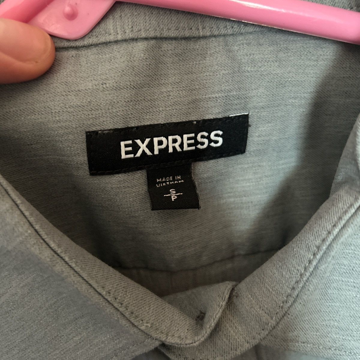 Express Express gray button up work shirt Size US S / EU 44-46 / 1 - 3 Thumbnail