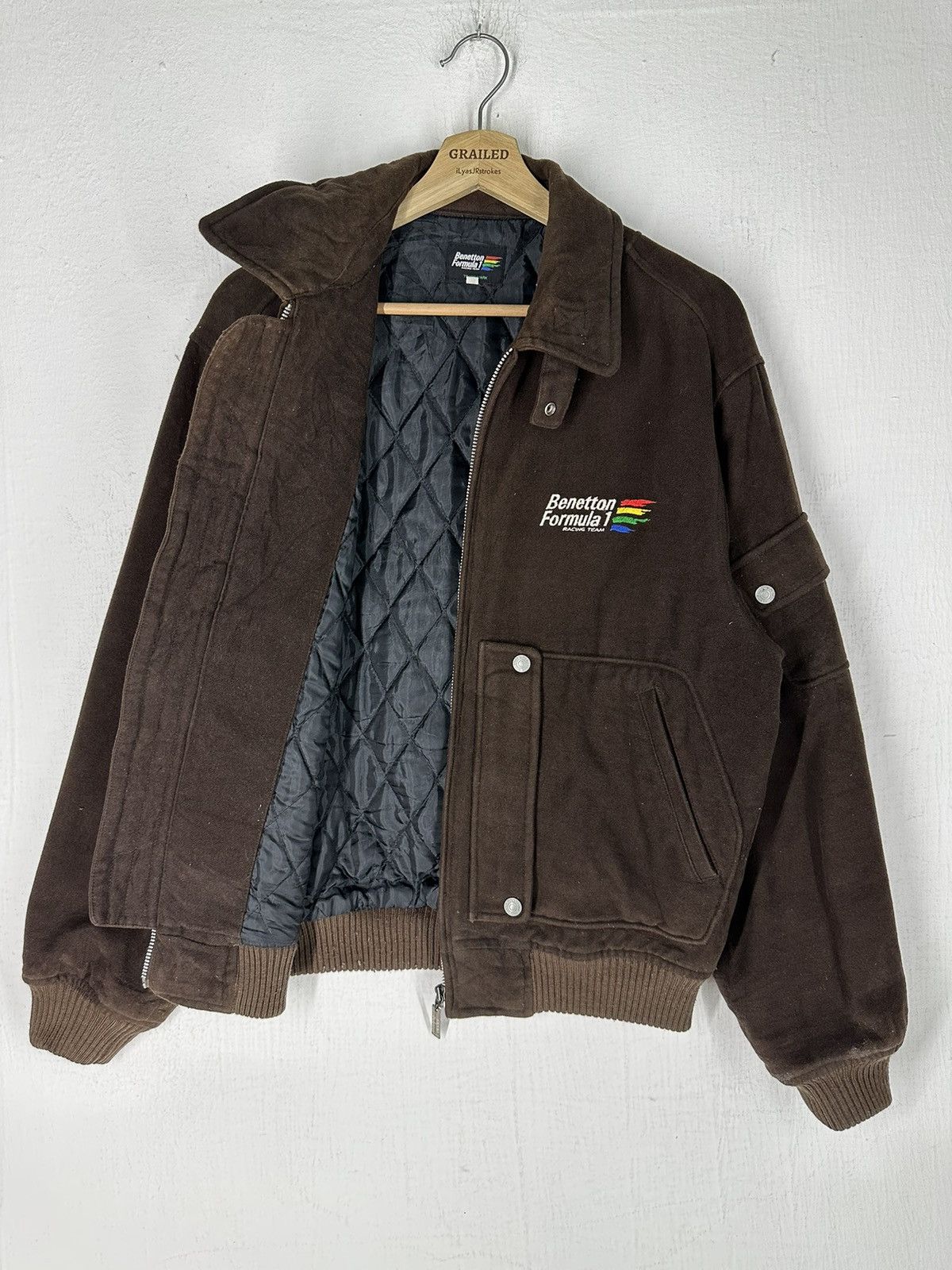 United Colors Of Benetton Vtg Benetton Formula 1 Racing Team Bomber Jacket Size US M / EU 48-50 / 2 - 9 Thumbnail