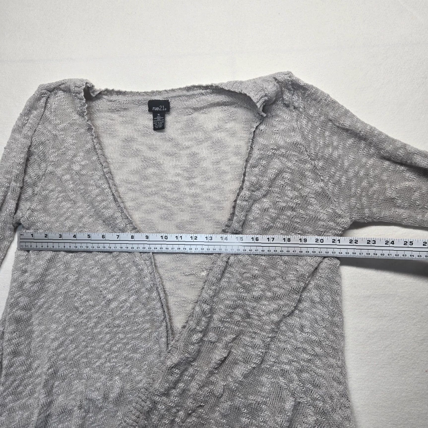 Vintage Rue21 Solid Gray Cardigan Knit Open Long Sleeve Women XL Adult Cardigan Women Gray XL Sweater 90s? Size XL / US 12-14 / IT 48-50 - 6 Thumbnail