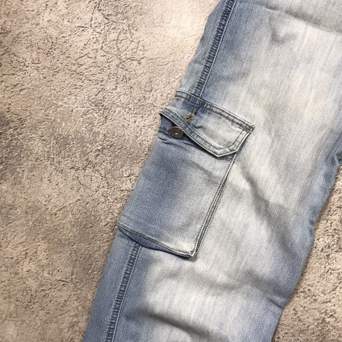 Vintage Y2K Baggy Distressed Cargo Jeans Flared Skate Streetwear 28 Size 28" / US 6 / IT 42 - 2 Thumbnail