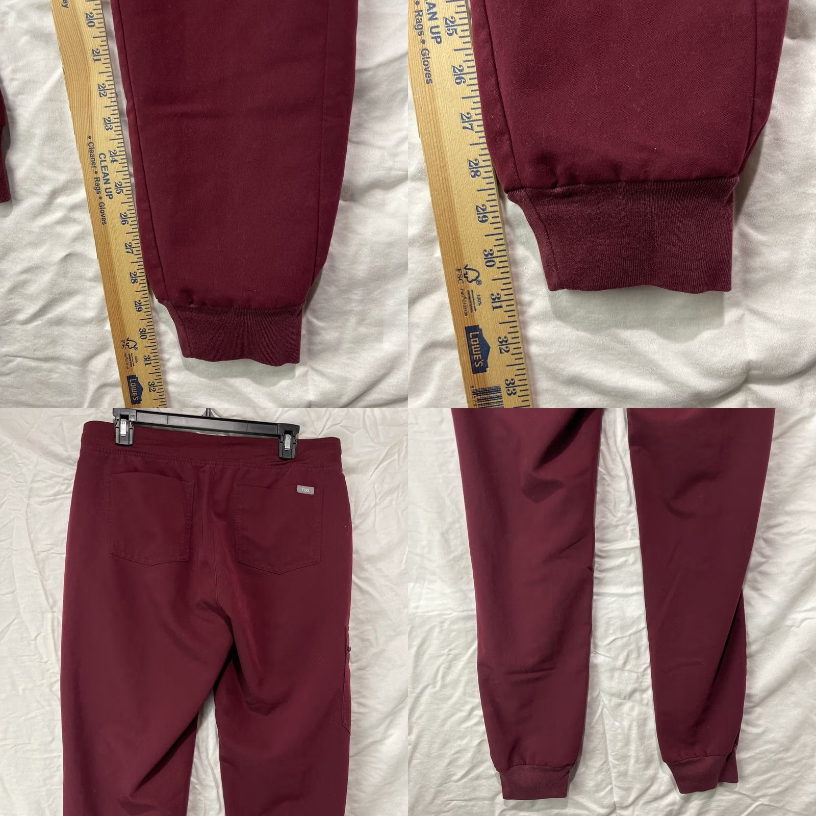 Vintage FIGS Pants Womens M Jogger Scrub Bottoms Technical Collection Medical Vet Pants Purple MP/Med, Solid, Polyester, Women, 16" W 31" Inseam Size 32" / US 10 / IT 46 - 8 Thumbnail