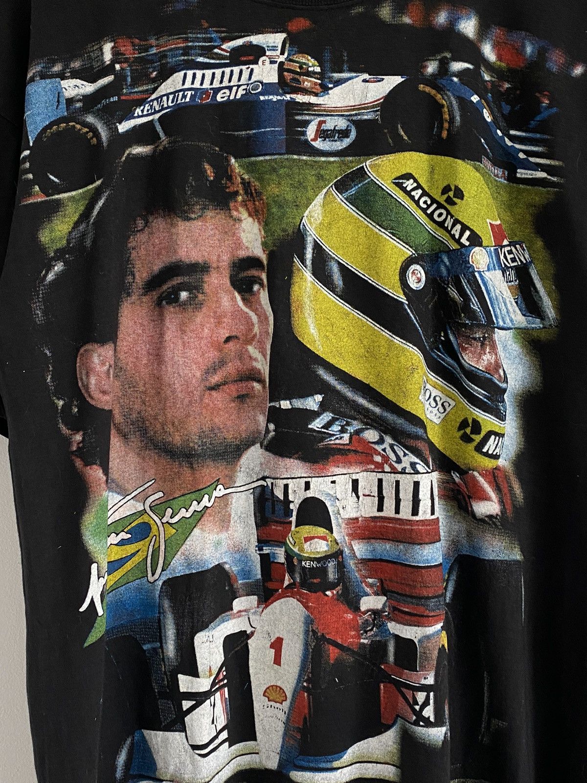 Vintage Vintage Aryton Senna AOP Formula 1 Racing Memorial Tee Size US L / EU 52-54 / 3 - 3 Thumbnail
