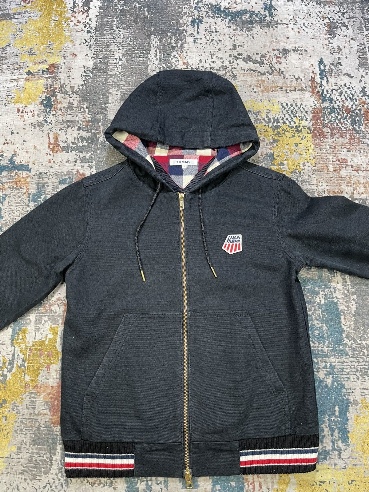 Tommy Hilfiger Tommy Hilfiger Full Zip Hooded Cotton Canvas Jacket Size US XS / EU 42 / 0 - 3 Thumbnail