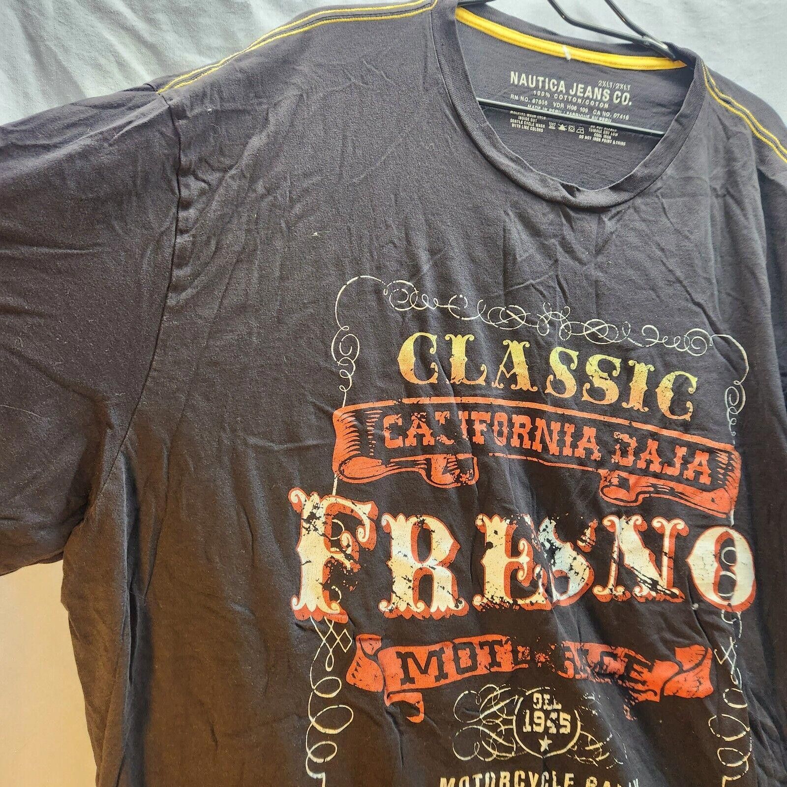 Nautica Nautica Motorcycle Rally Tshirt Mens Size 2XL Black Size US XXL / EU 58 / 5 - 6 Thumbnail