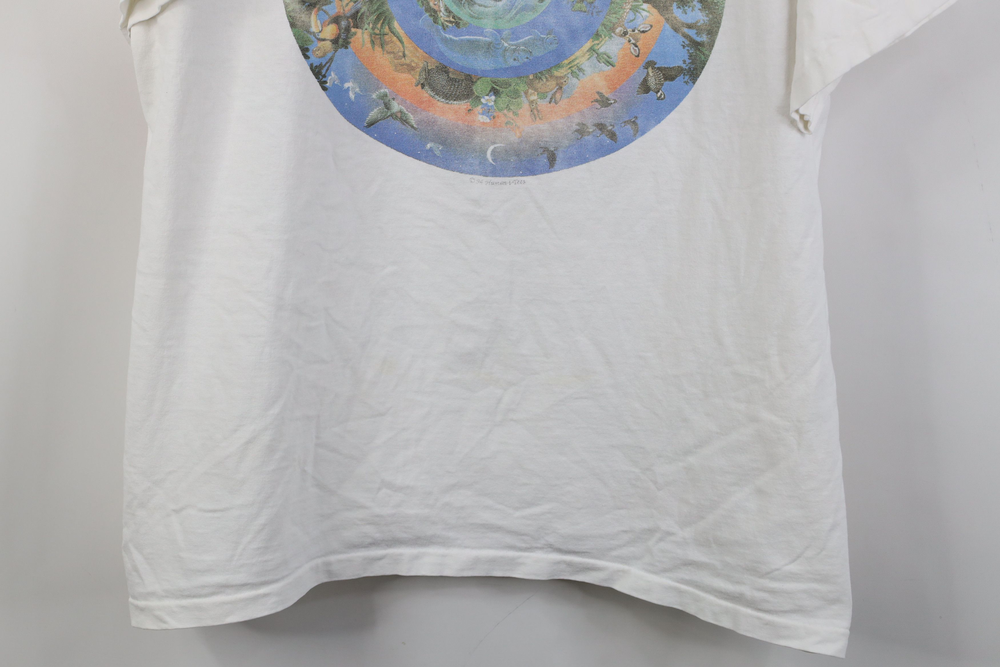 Vintage Vintage 90s Streetwear Humanitees Earth Day Planet T-Shirt Size US XL / EU 56 / 4 - 3 Thumbnail