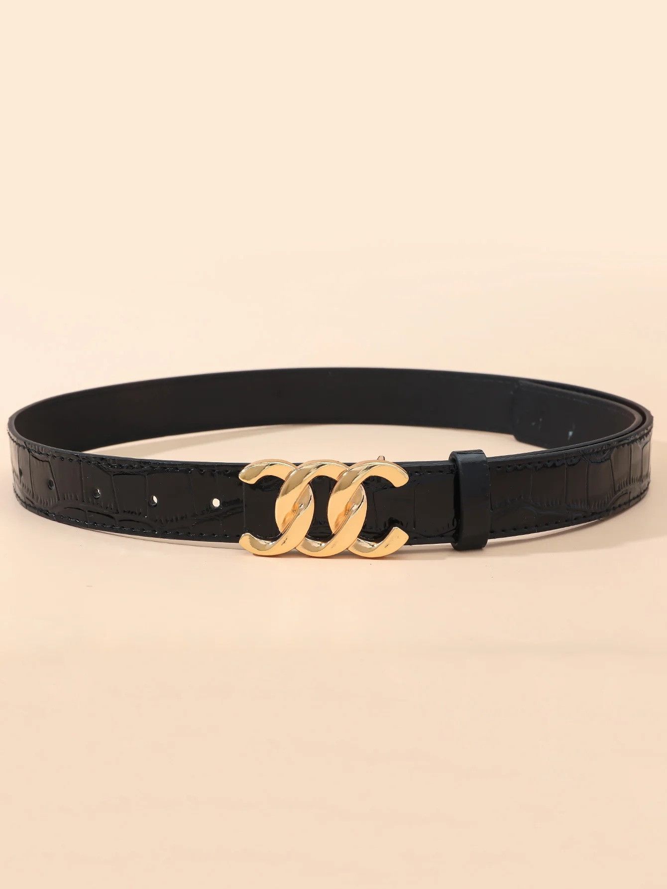 Leather Casual Leather Belt Size ONE SIZE - 3 Thumbnail
