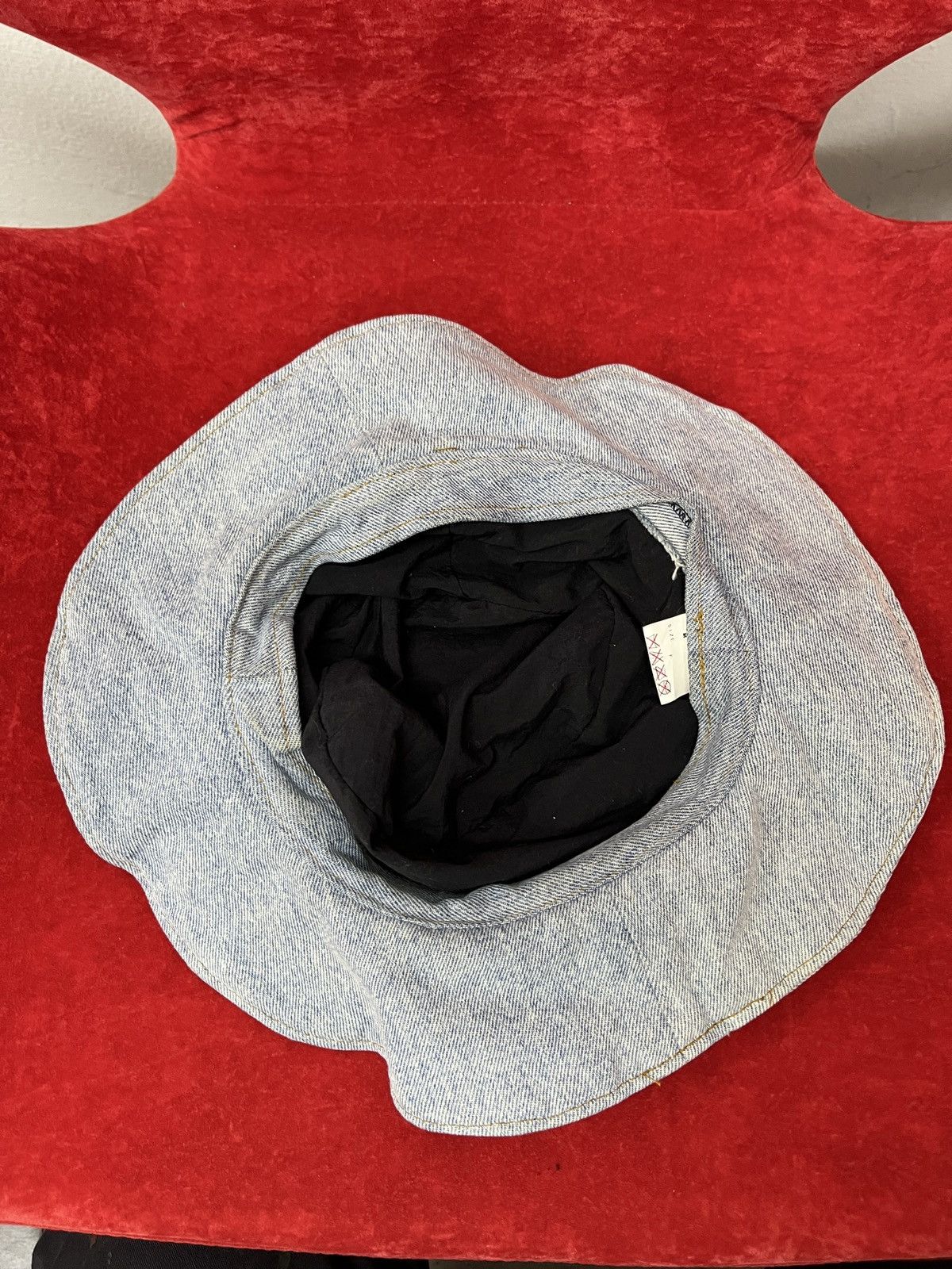 Kapital Kapital Boro Style Patchwork Sashiko Denim Indigo Bucket Hat Size ONE SIZE - 4 Thumbnail