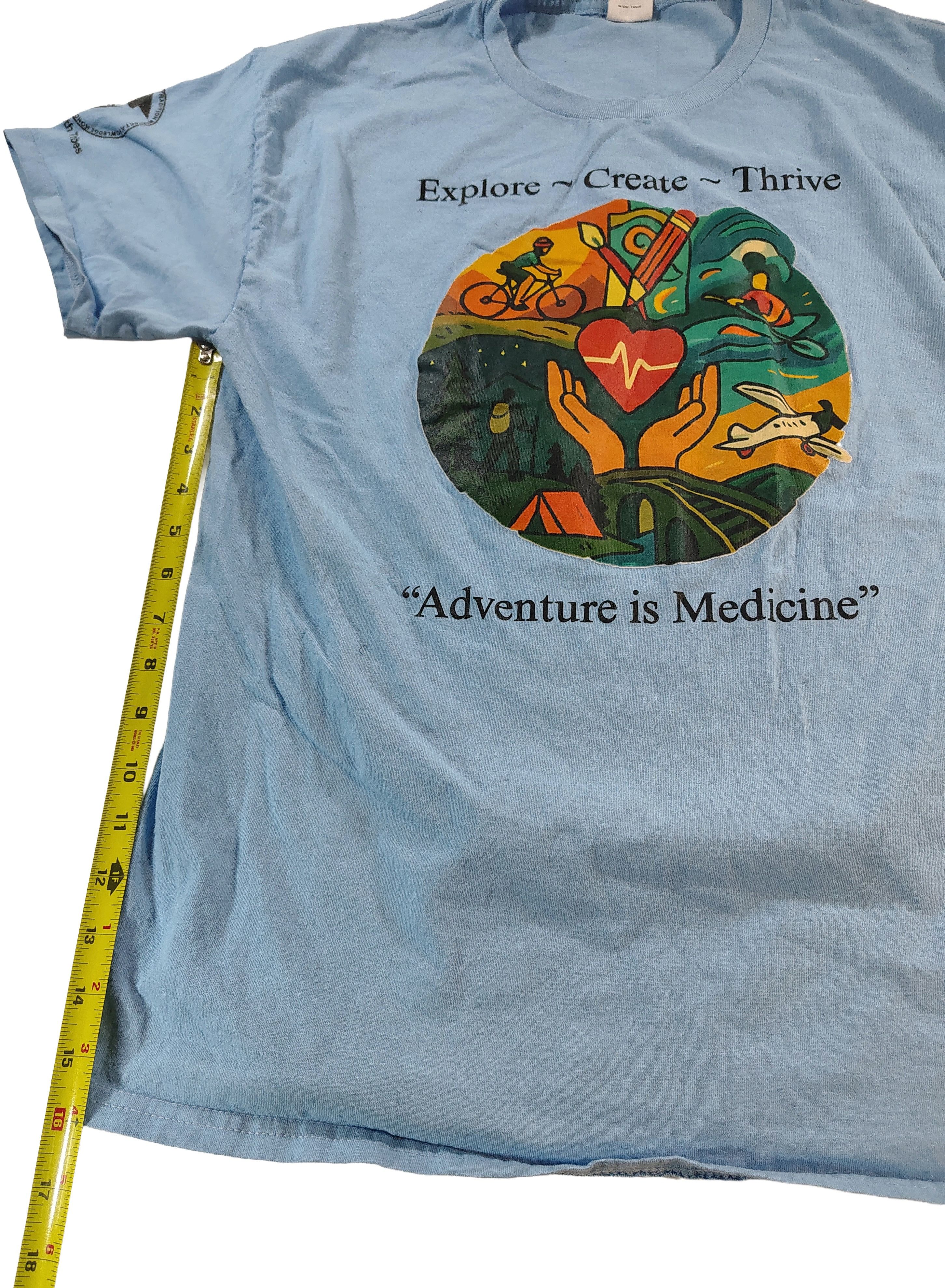Gildan Men's Large "Adventure Is Medicine" Graphic T-Shirt Size US L / EU 52-54 / 3 - 6 Thumbnail
