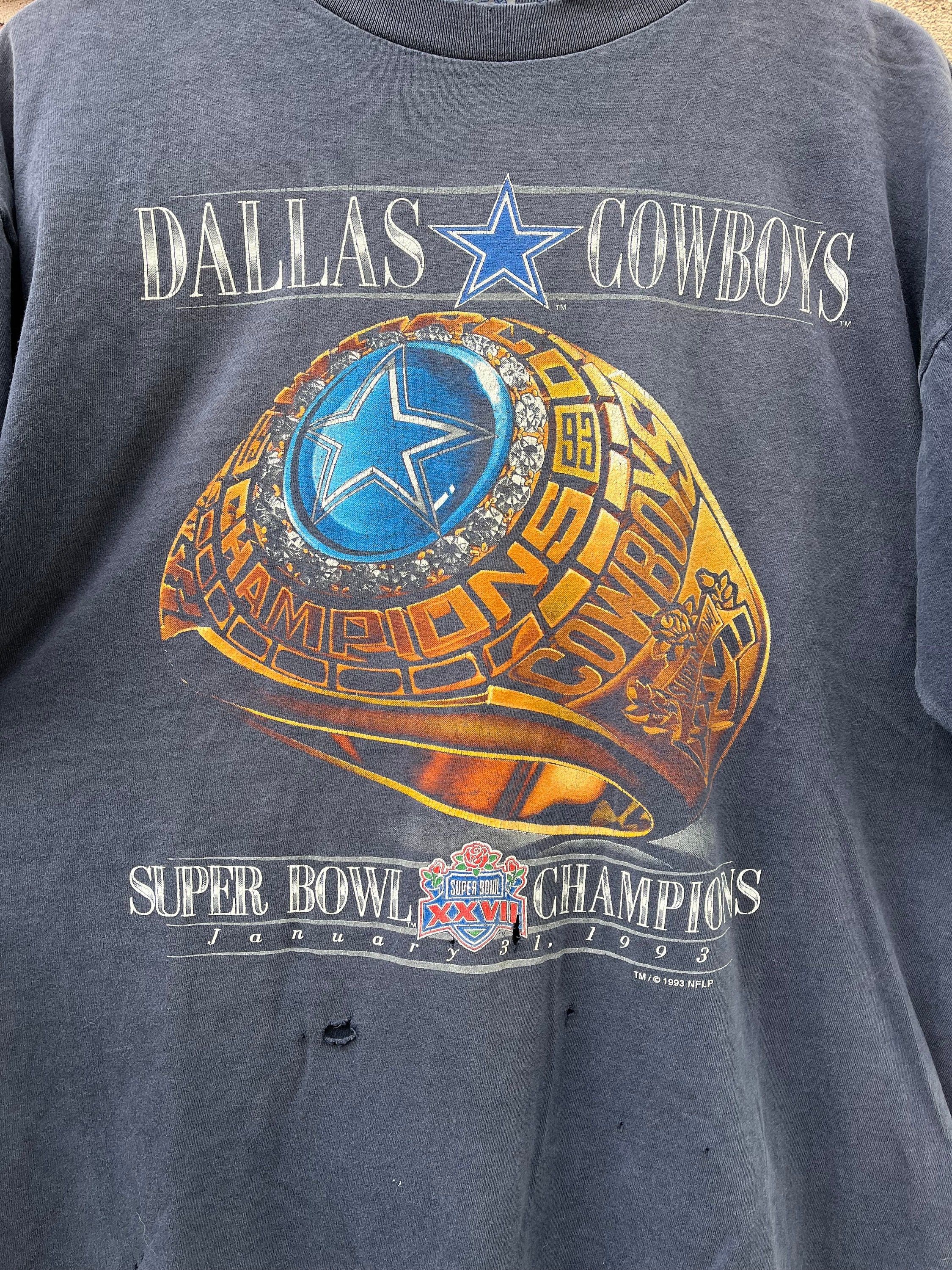 Salem Sportswear Vintage Dallas Cowboys NFL Super Bowl Champions 1993 Tshirt Size US XL / EU 56 / 4 - 3 Thumbnail