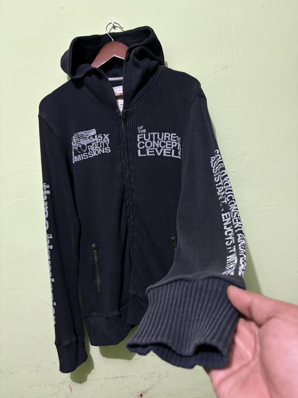 Other 4th Generate Streetwear Corduroy Black Hoodie Big Logo Size US L / EU 52-54 / 3 - 3 Thumbnail