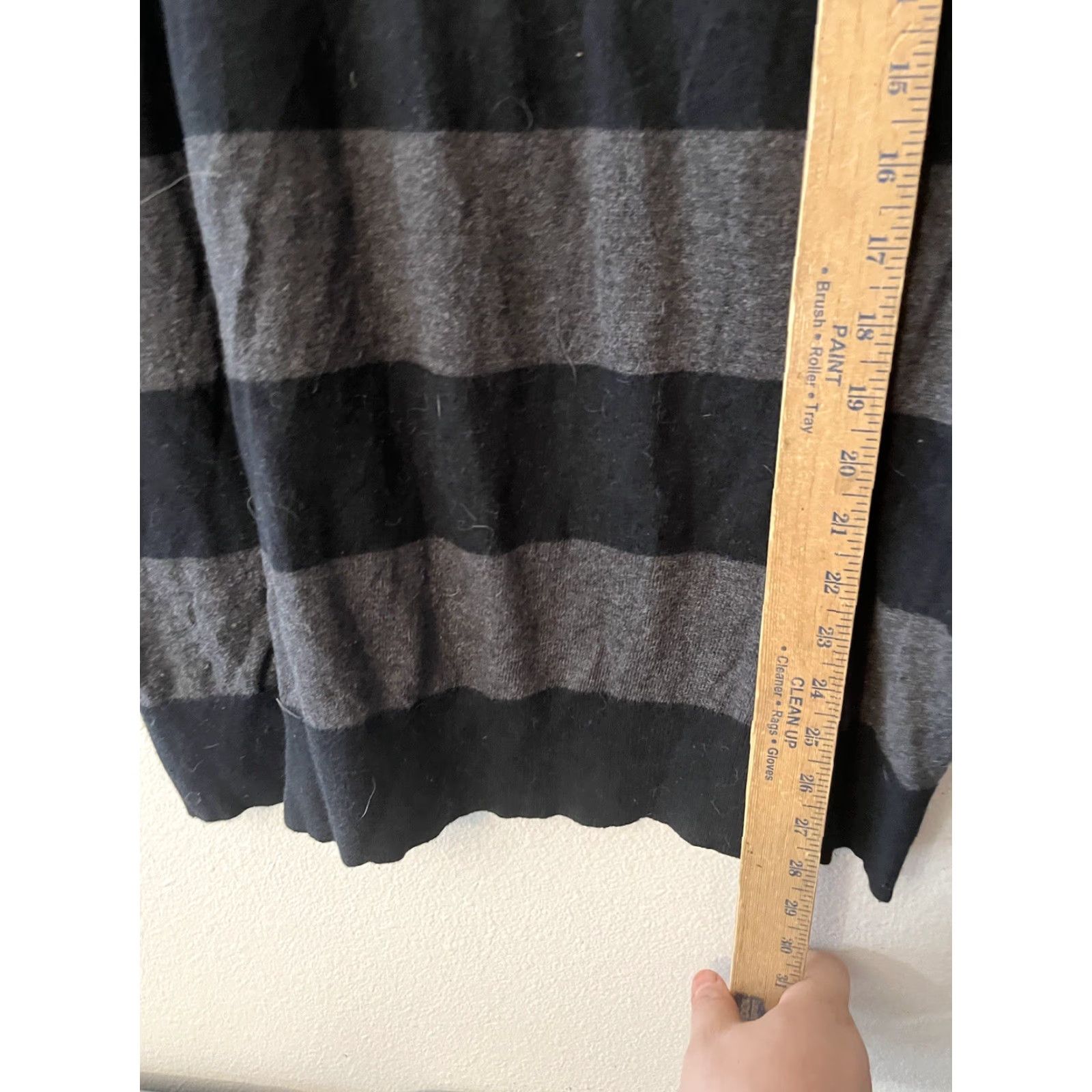 Banana Republic Banana Republic Sweater Women L Gray Black Scoop 3/4 Sleeve Knitted Cotton Blend Pullover Knit Casual Classic Modern Womens Size L / US 10 / IT 46 - 4 Thumbnail