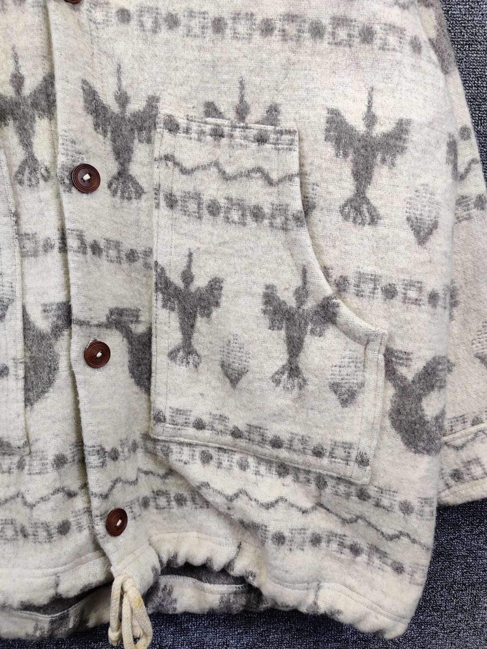 Aztech Mountain Vintage Aztech Mountain Wool Hooded Coat Jacket Size US L / EU 52-54 / 3 - 5 Thumbnail
