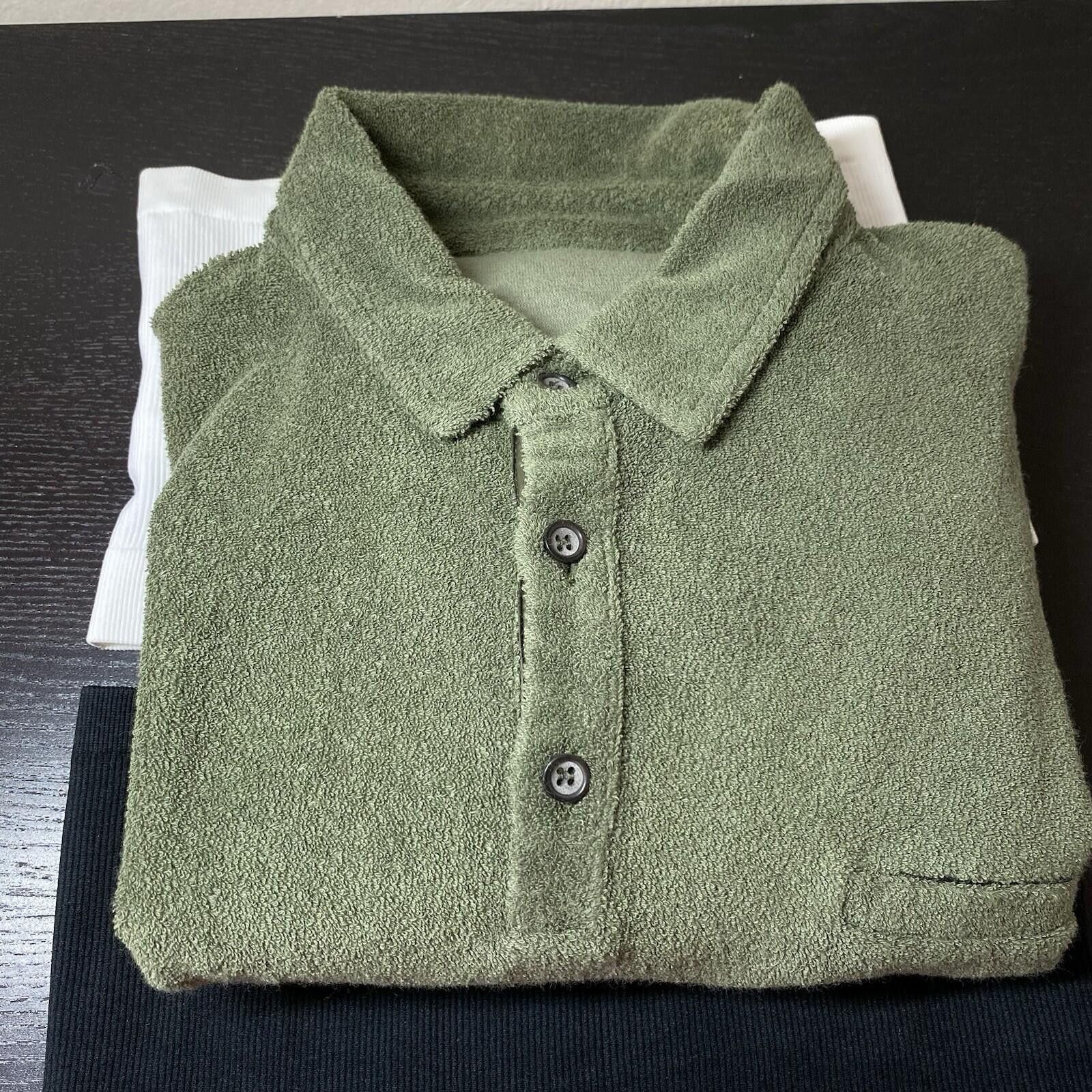 Giorgio Armani Giorgio Inserti Polo Shirt Mens L Green Terry Cloth Beach Size US L / EU 52-54 / 3 - 1 Thumbnail