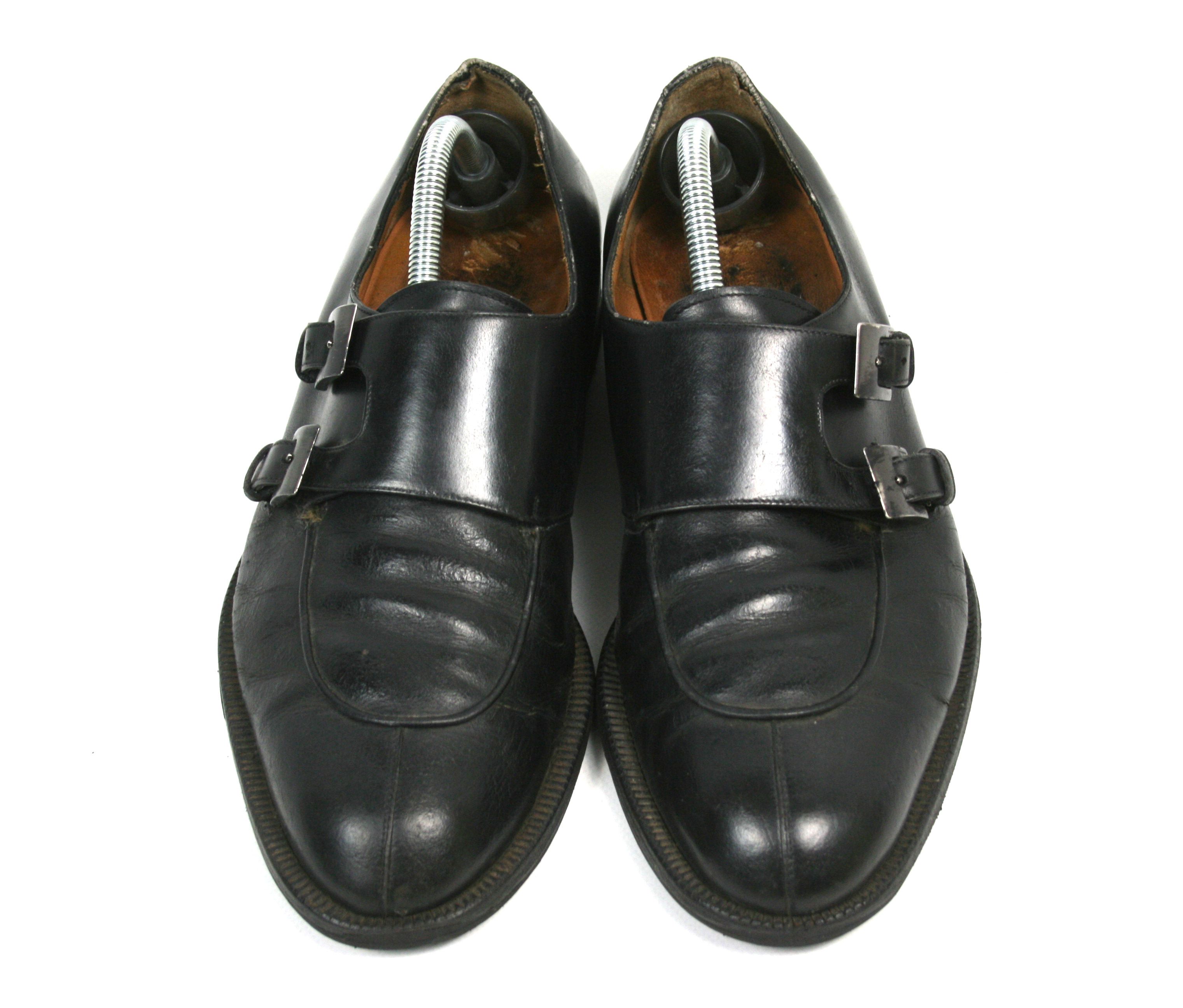 Salvatore Ferragamo Monk Double Strap Leather Shoes Size US 8 / EU 41 - 10 Thumbnail