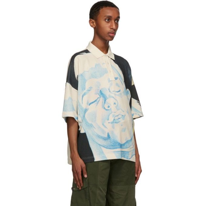 JW Anderson Off-White Pol Anglada Oversized Printed Polo JW