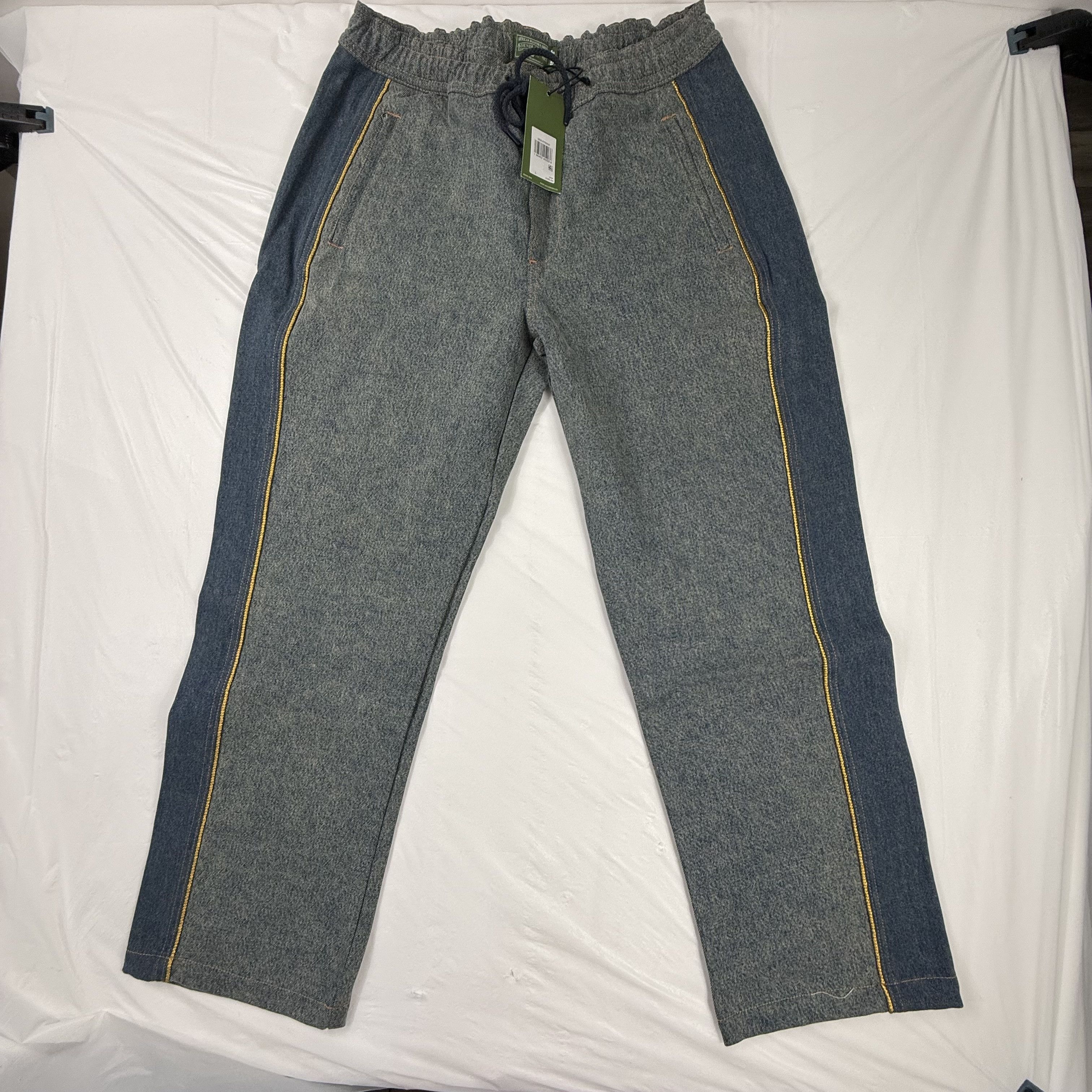 DENIM TEARS × Levi's Levis x Denim Tears ADG Track Pants Grey Indigo Side Stripe Size US 34 / EU 50 - 1 Thumbnail